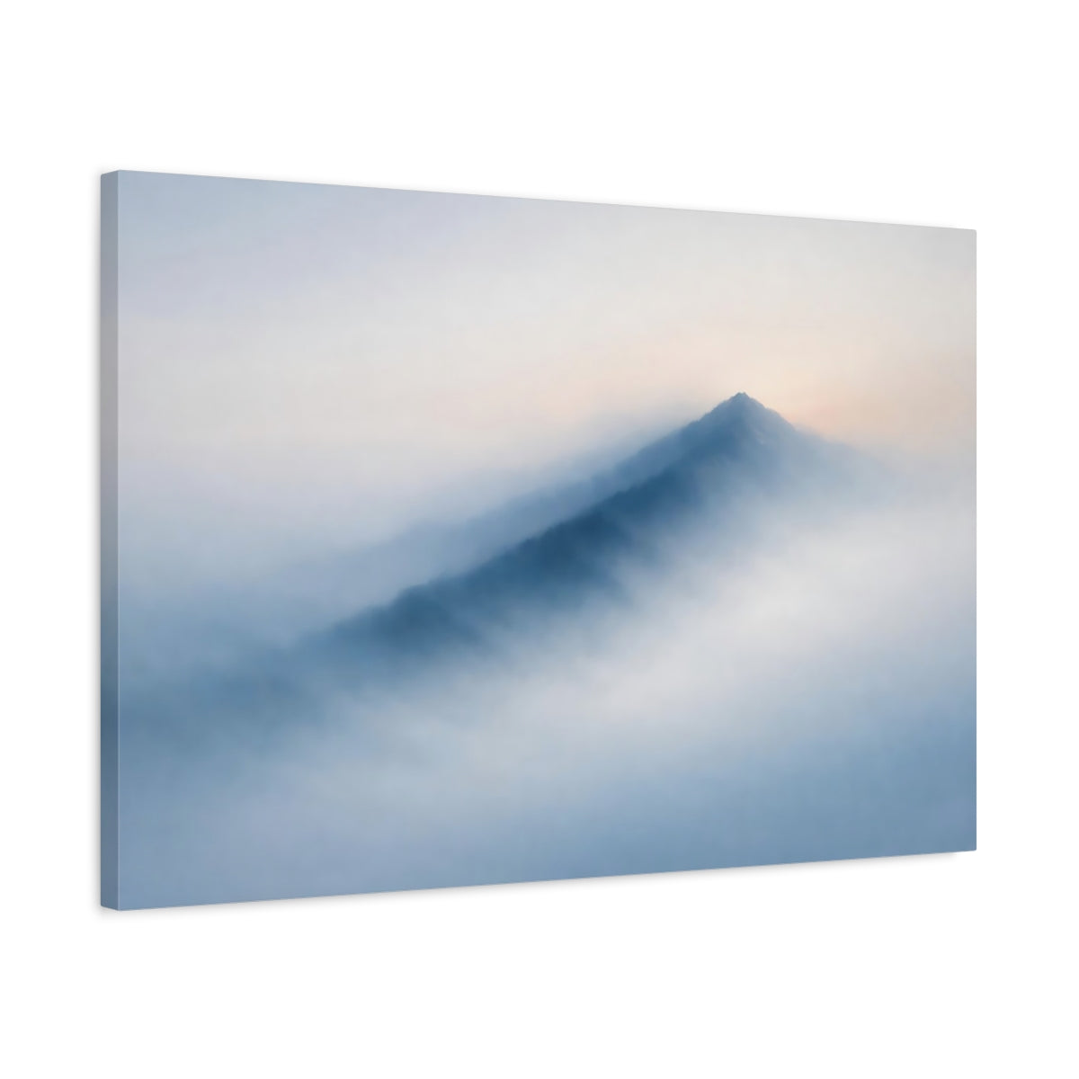 Mist Depth Minimal Abstract Mountain Nature - Canvas Wall Art Print