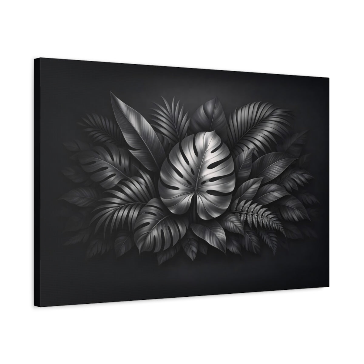 Leaves Foliage Tropical Nature - Canvas Wall Art Print