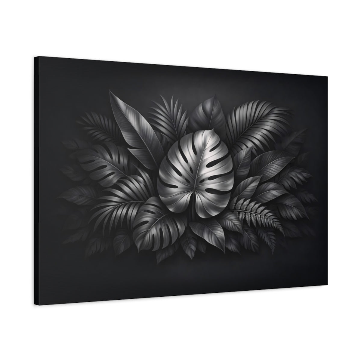 Leaves Foliage Tropical Nature - Canvas Wall Art Print