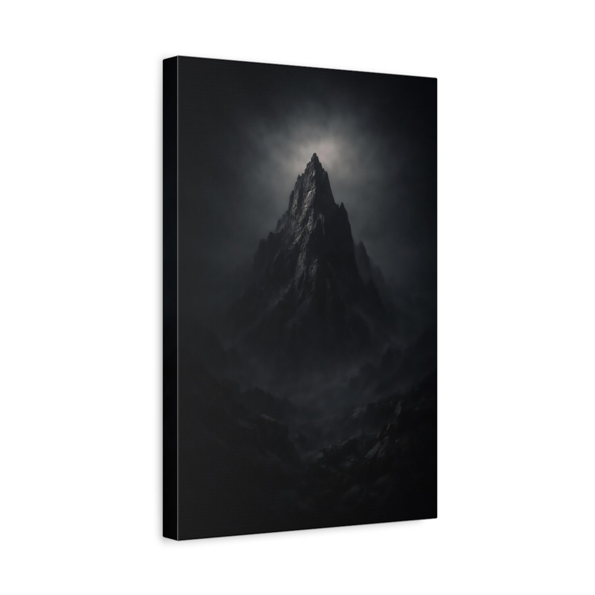 Nature Mountain Peak Dark - Canvas Wall Art Print