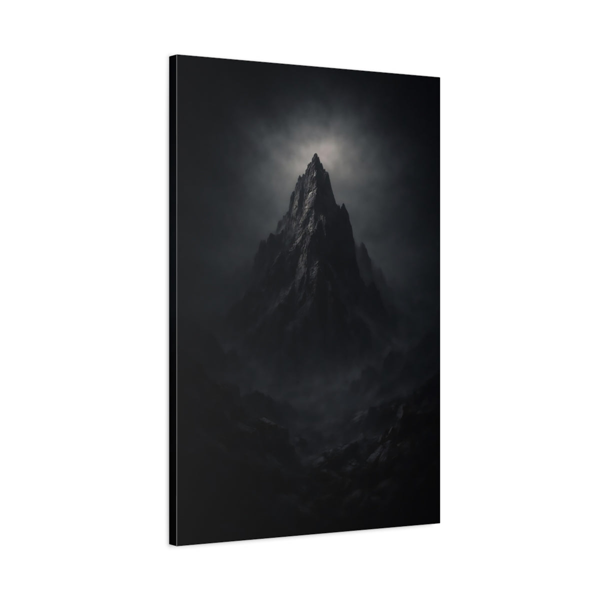 Nature Mountain Peak Dark - Canvas Wall Art Print