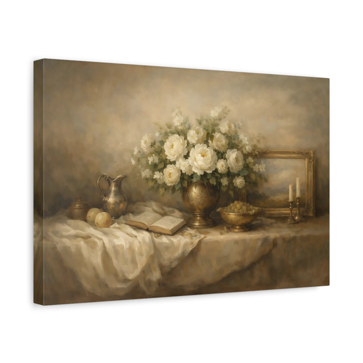 Side Mockup 4. Minimal Interior Decor Horizontal Balance shown as stretched canvas wall art