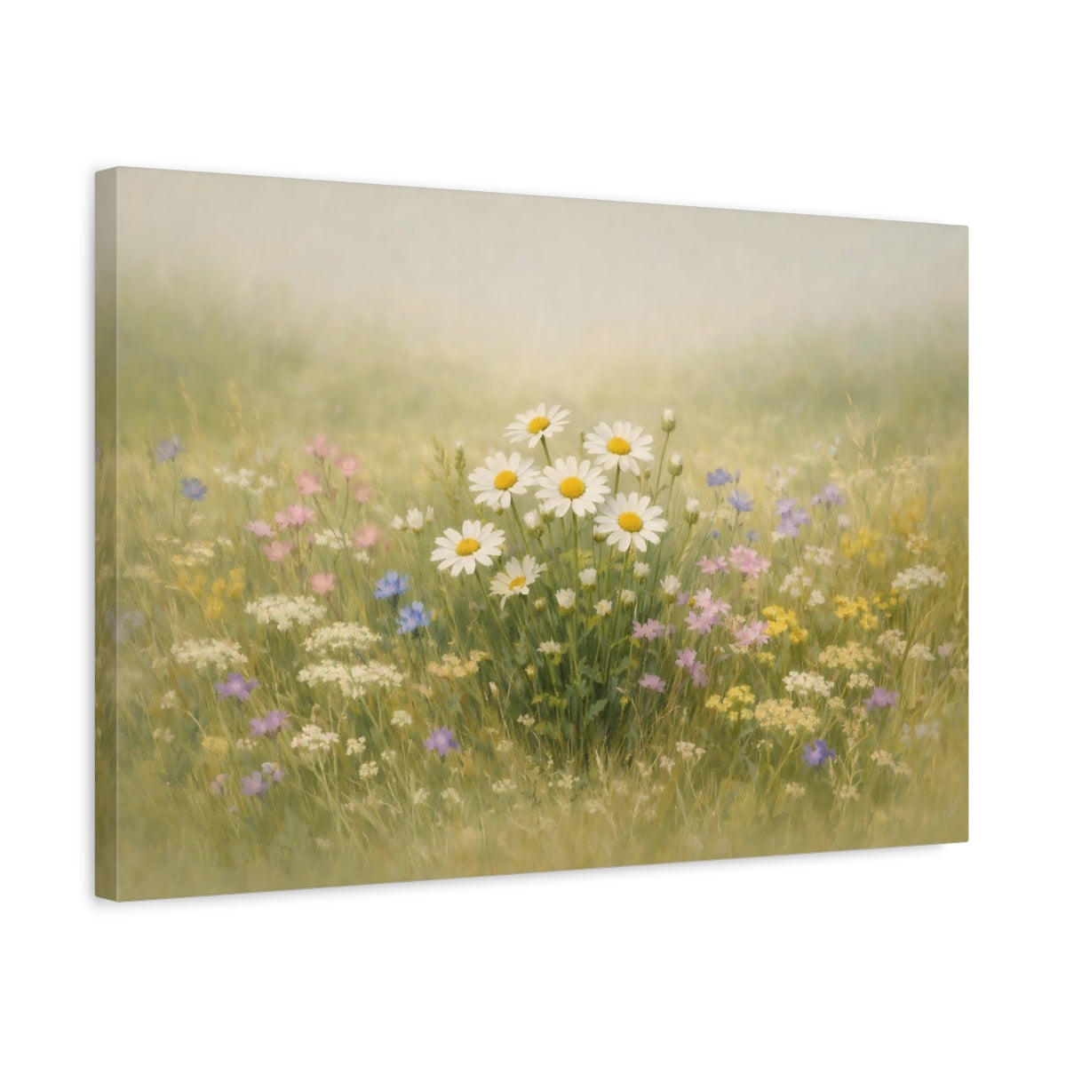 Wildflowers Daisies Floral - Canvas Wall Art Print