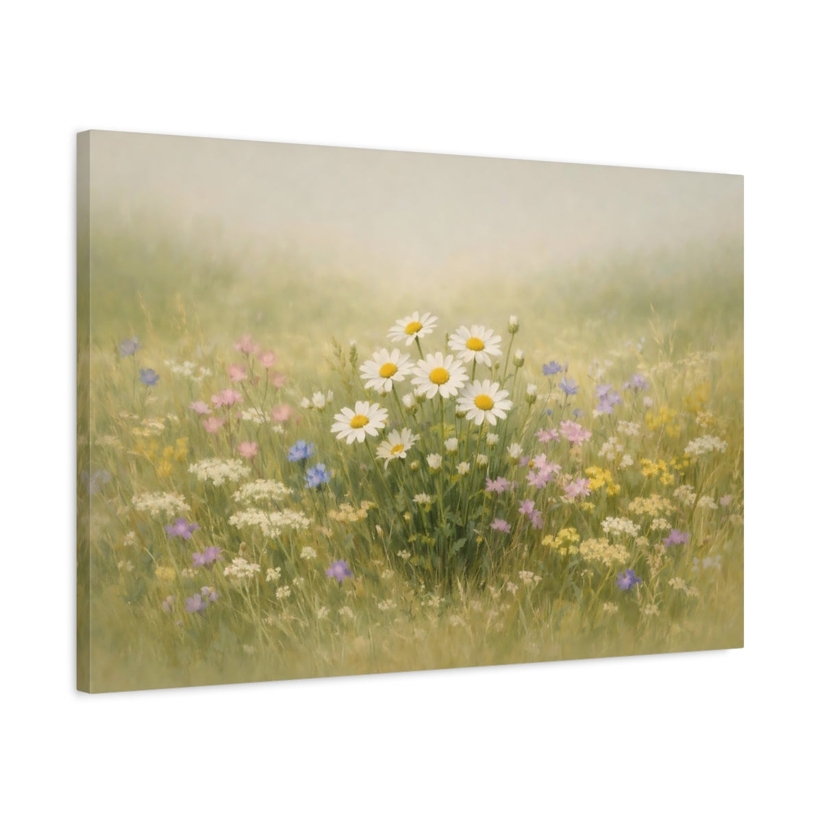 Wildflowers Daisies Floral - Canvas Wall Art Print