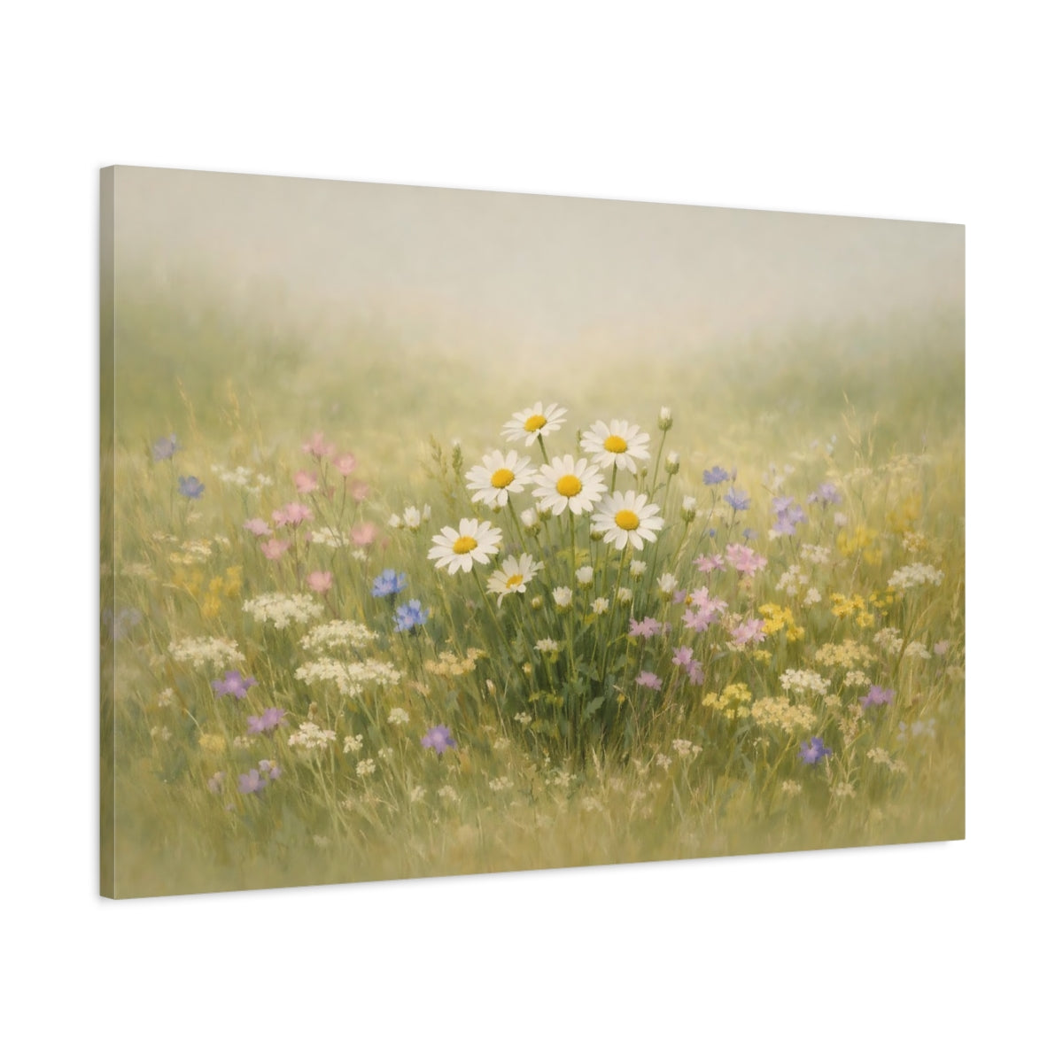 Wildflowers Daisies Floral - Canvas Wall Art Print