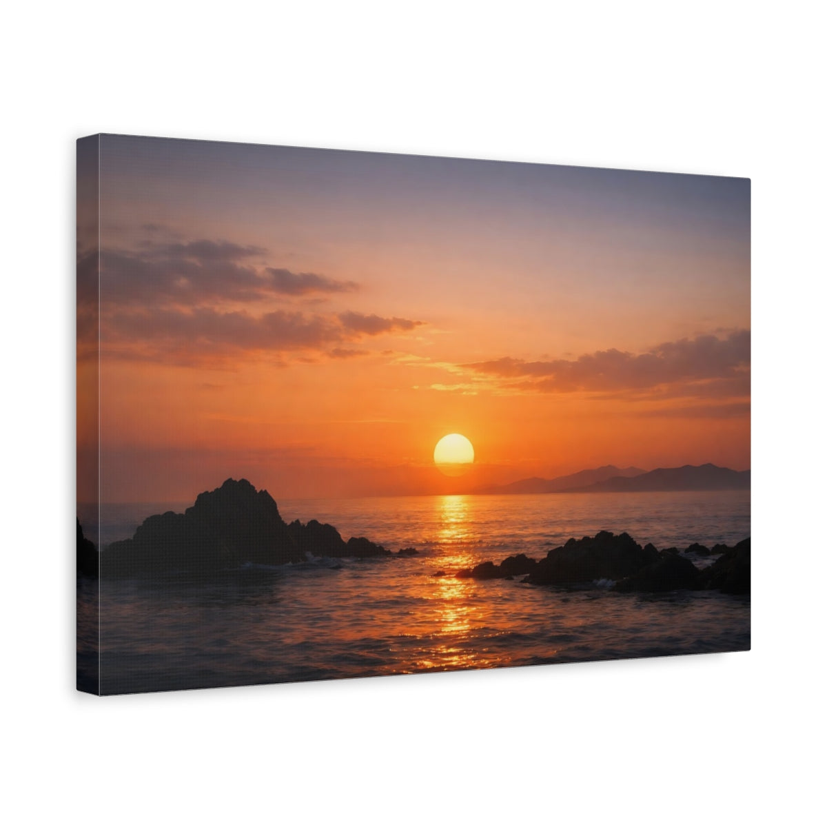 Nature Sunset Ocean - Canvas Wall Art Print