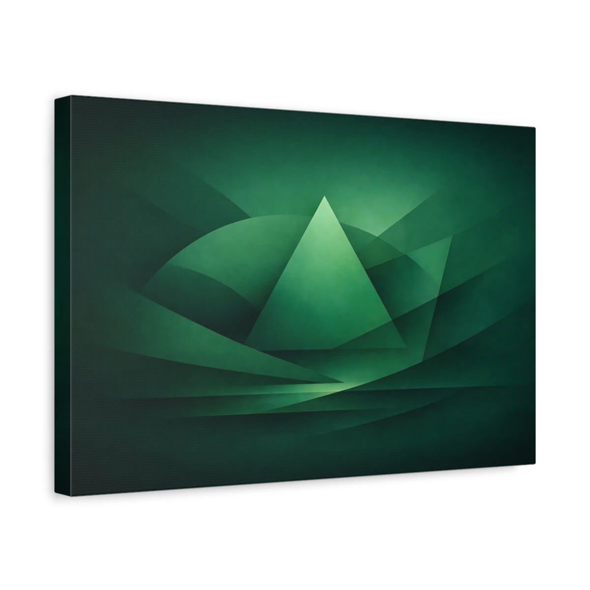 Abstract Green Geometric Shapes - Canvas Wall Art Print