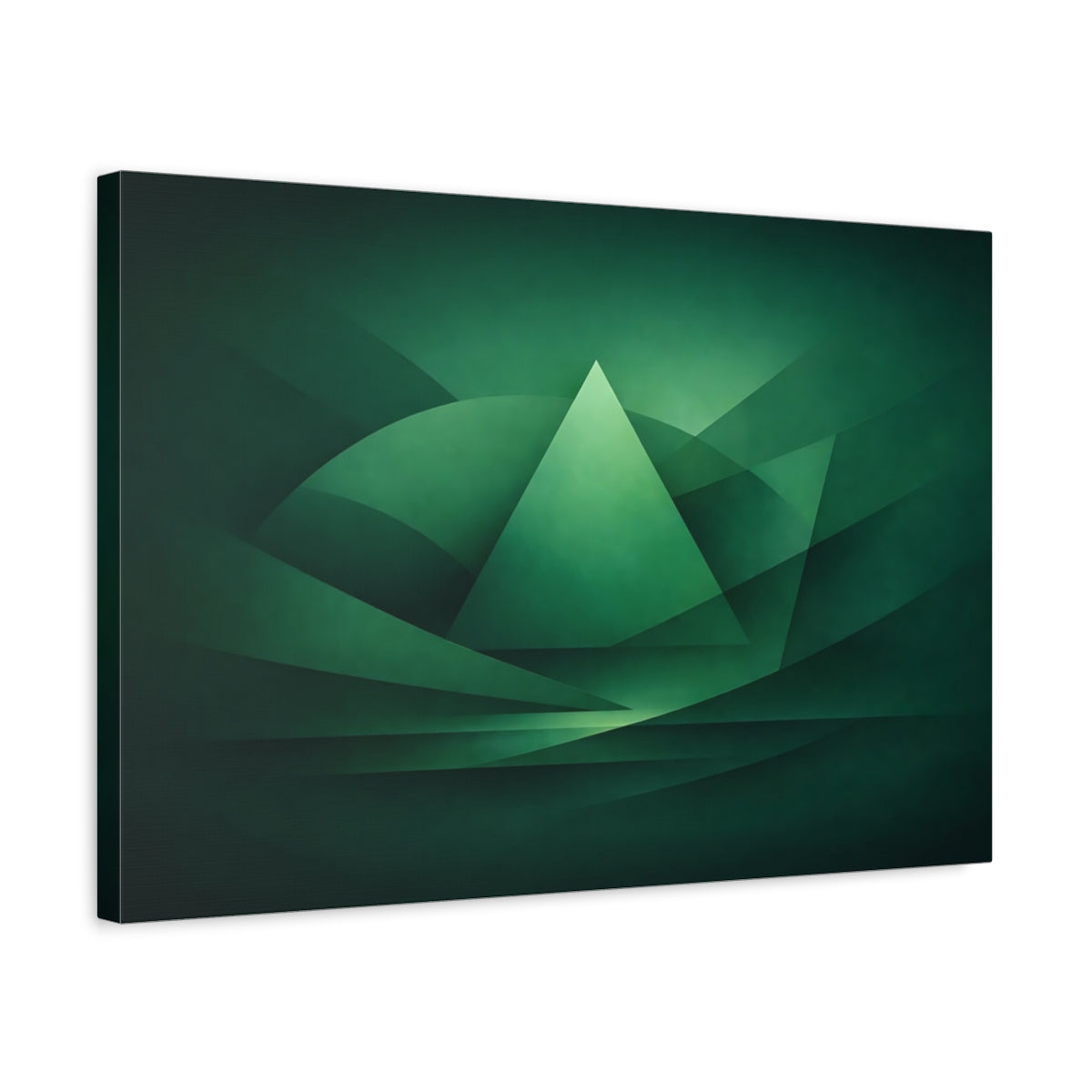 Abstract Green Geometric Shapes - Canvas Wall Art Print