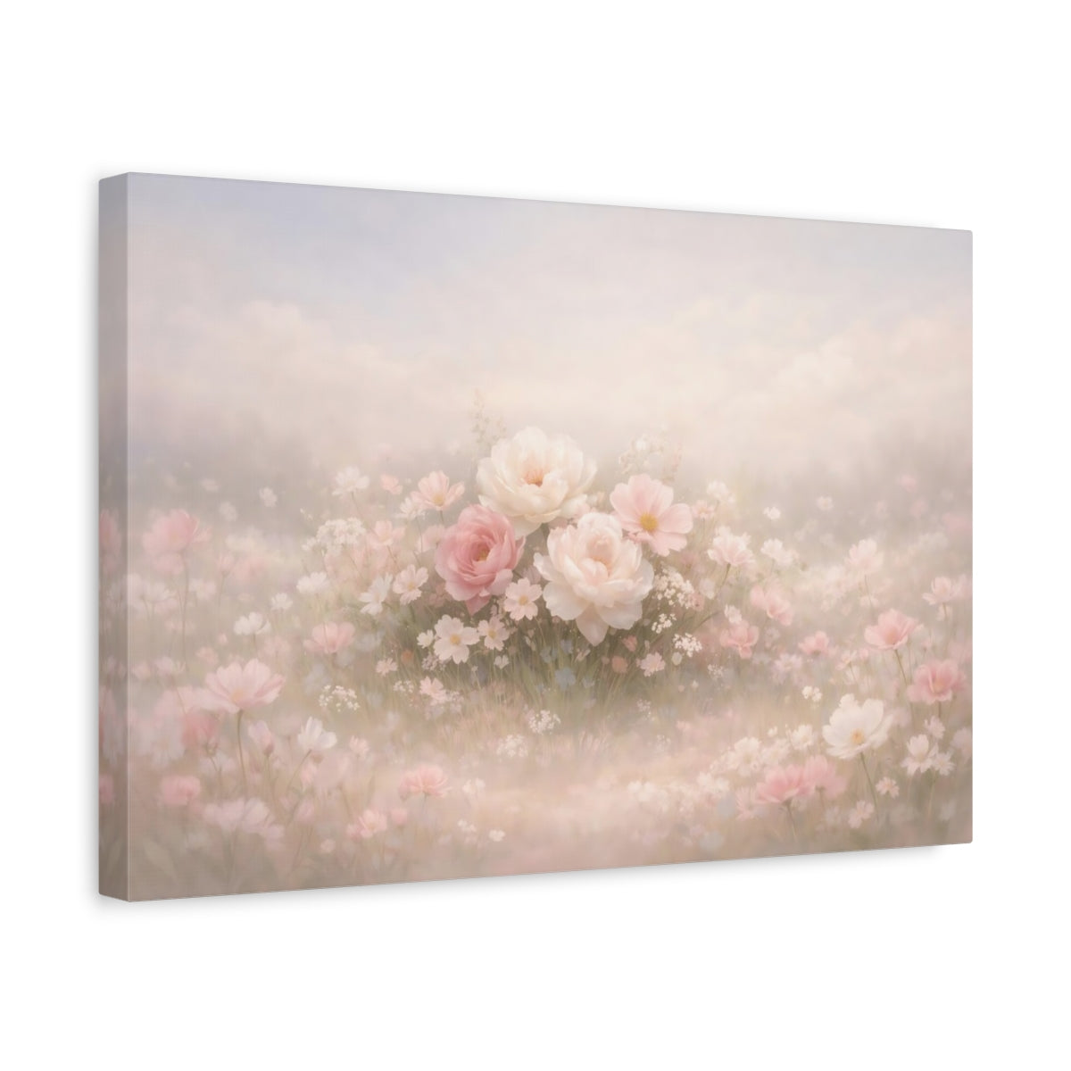 Soft Dreamscape Flowers Feminine Field Floral - Canvas Wall Art Print