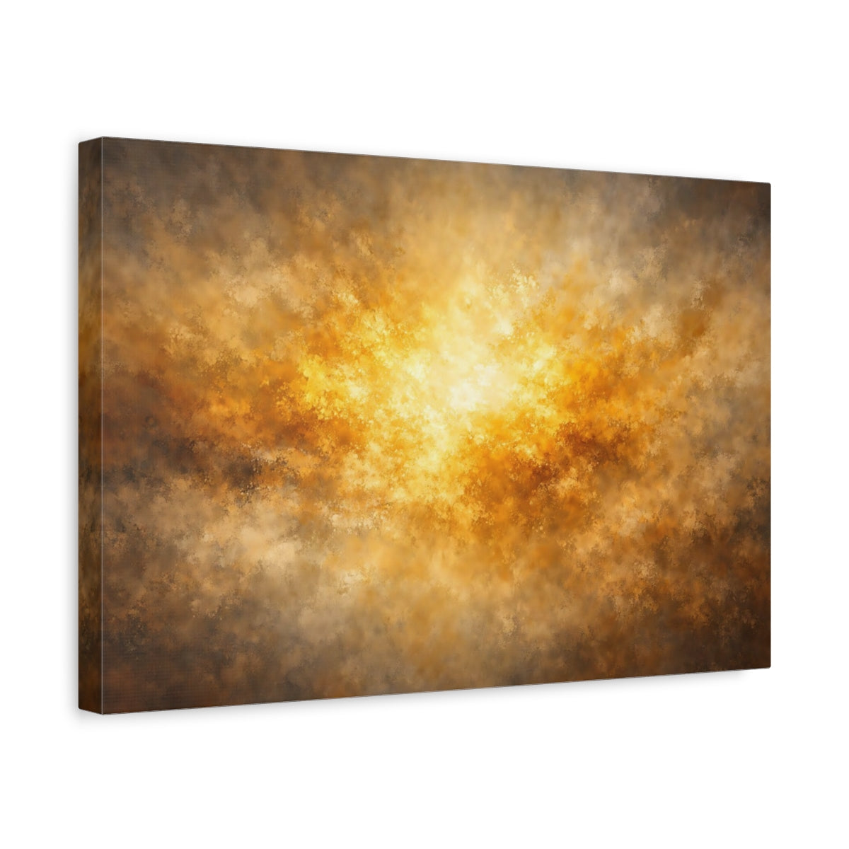 Golden Glow Stone Texture Abstract Light - Canvas Wall Art Print