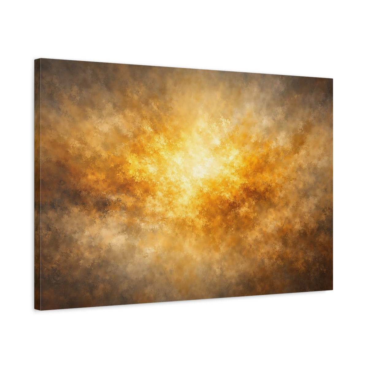 Golden Glow Stone Texture Abstract Light - Canvas Wall Art Print