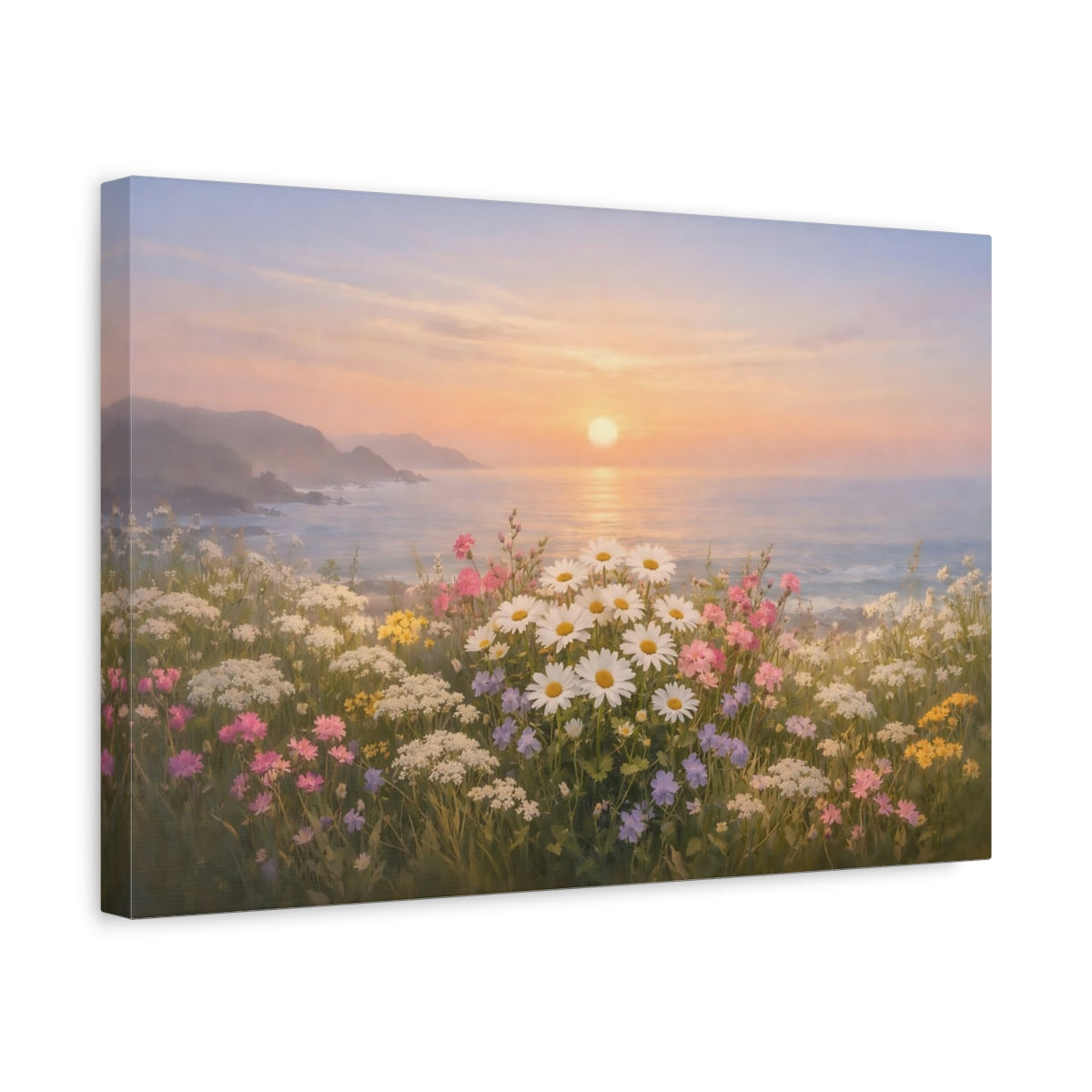 Floral Wildflowers Coastal Nature - Canvas Wall Art Print