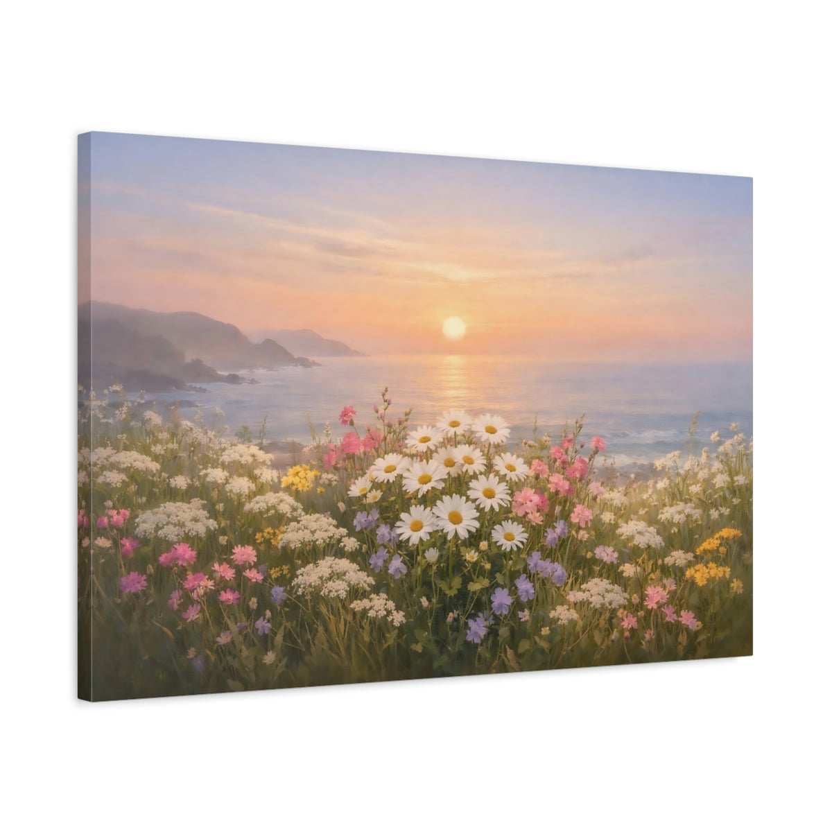 Floral Wildflowers Coastal Nature - Canvas Wall Art Print