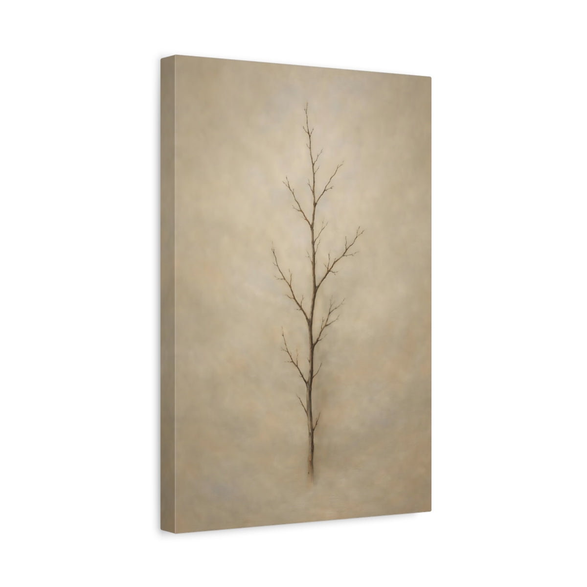 Side Mockup 4. Nature Bare Tree Bare Tree Brown shown as stretched canvas wall art