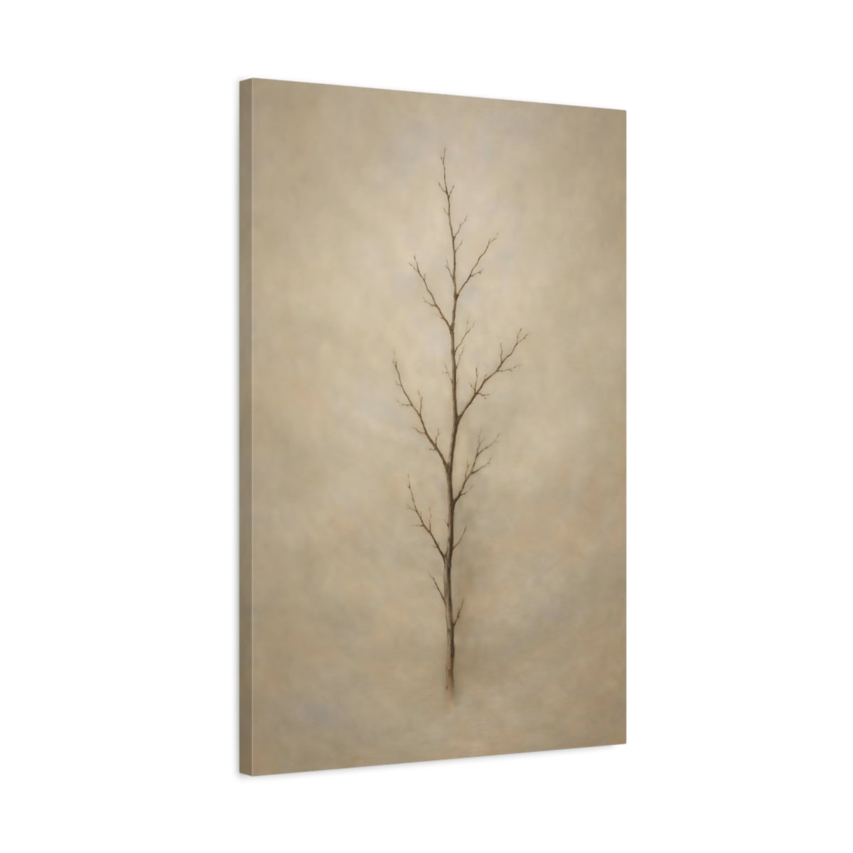 Side Mockup 2. Nature Bare Tree Bare Tree Brown shown as stretched canvas wall art