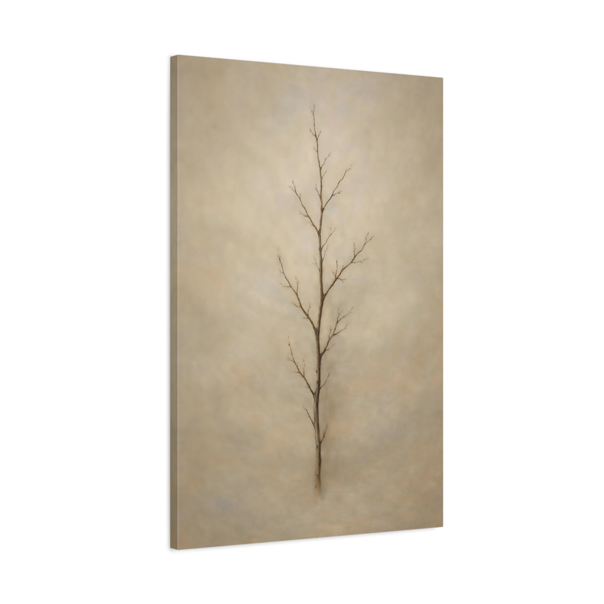 Side Mockup 1. Nature Bare Tree Bare Tree Brown shown as stretched canvas wall art