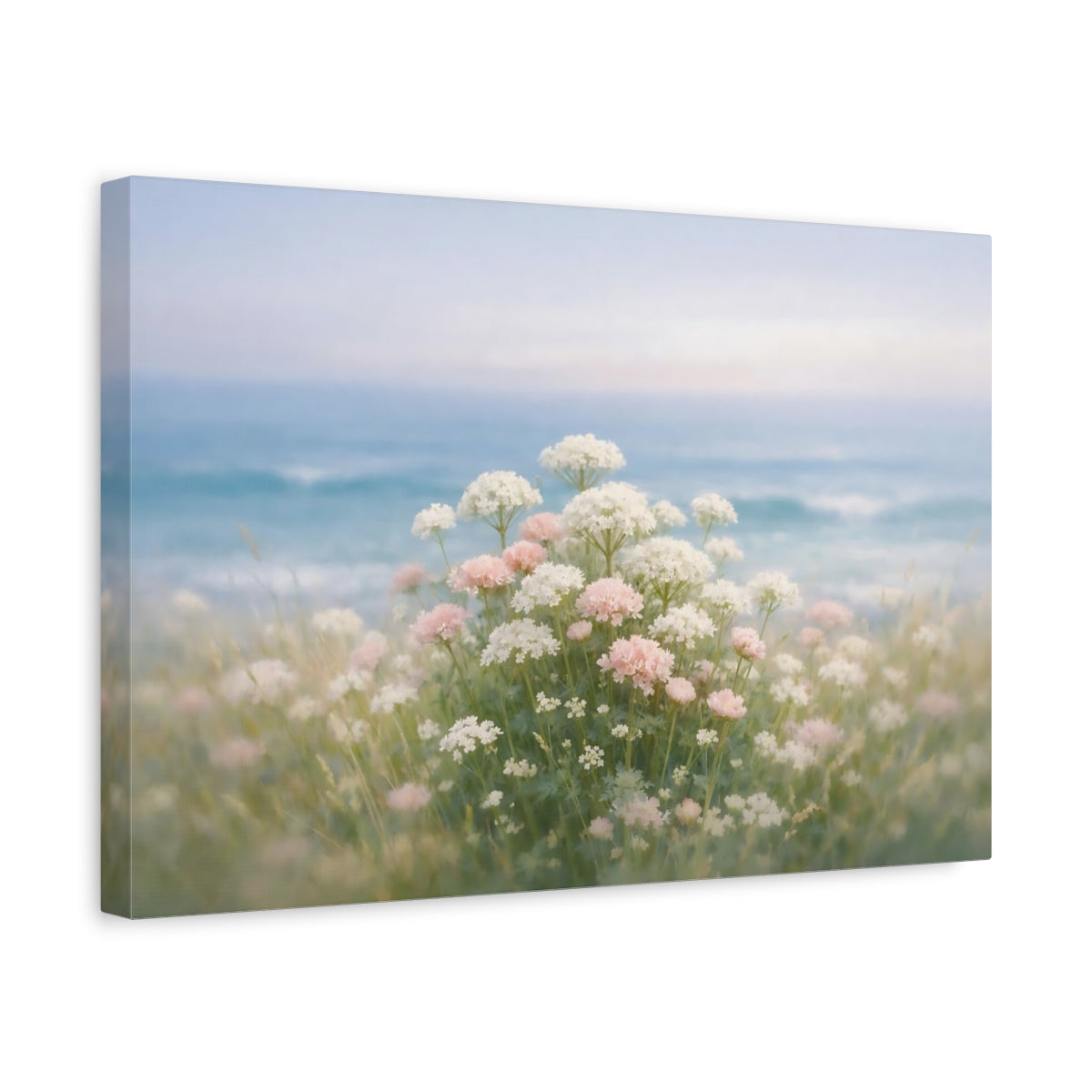 Art mural sur toile - Paysage marin floral en gros plan Fleurs sauvages Nature