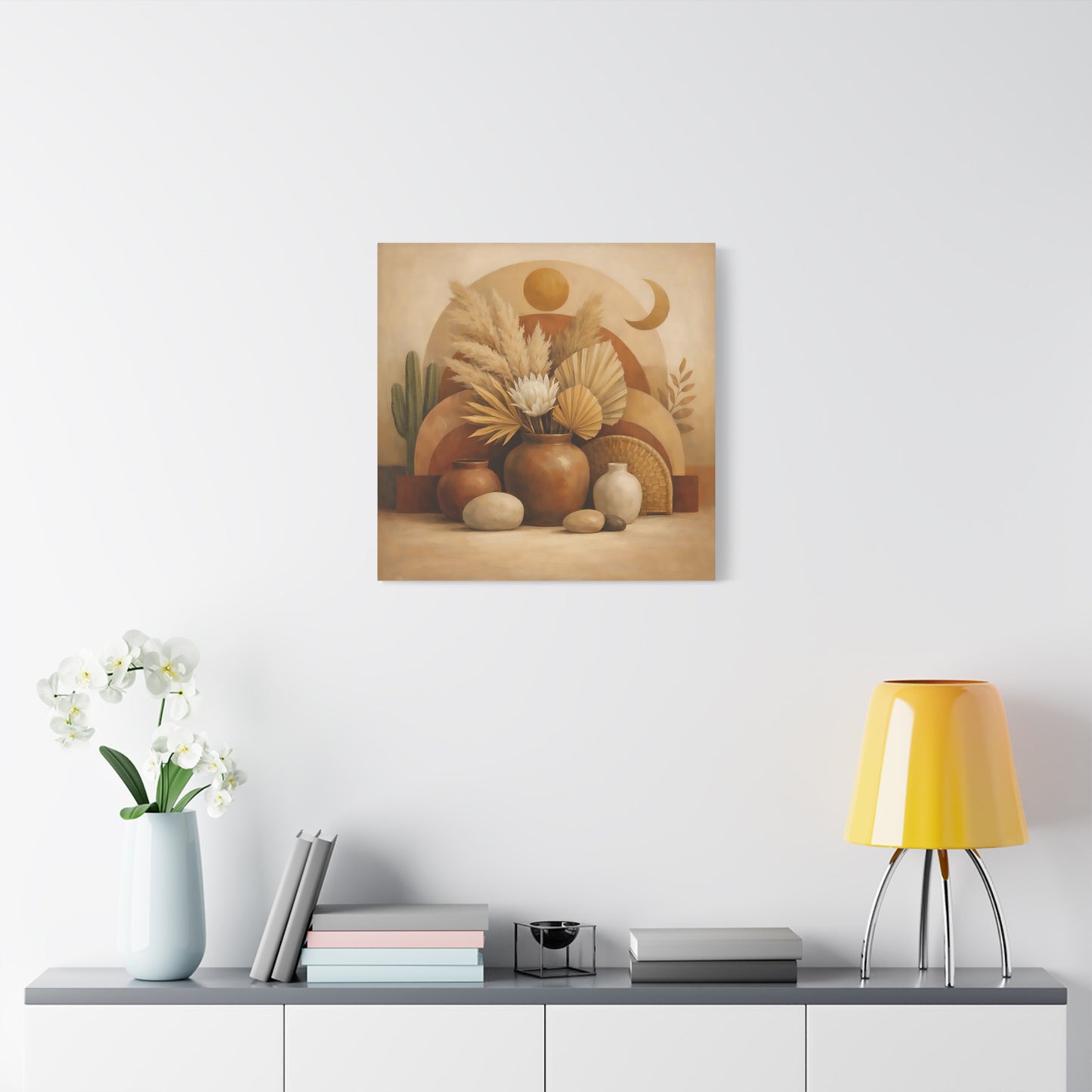 Nature Boho Still Life Brown And Beige - Canvas Wall Art Print