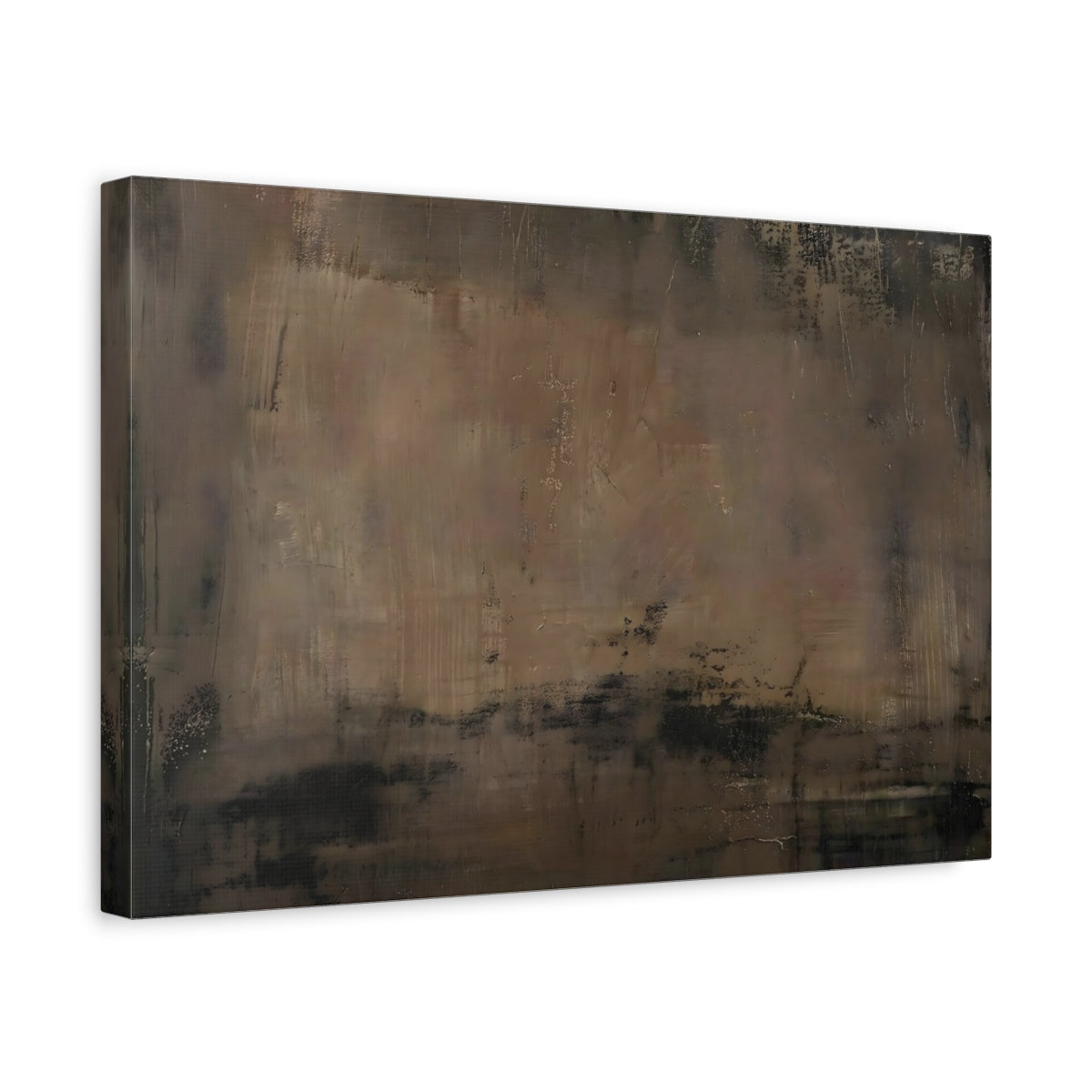 Abstract Texture Brown Black - Canvas Wall Art Print