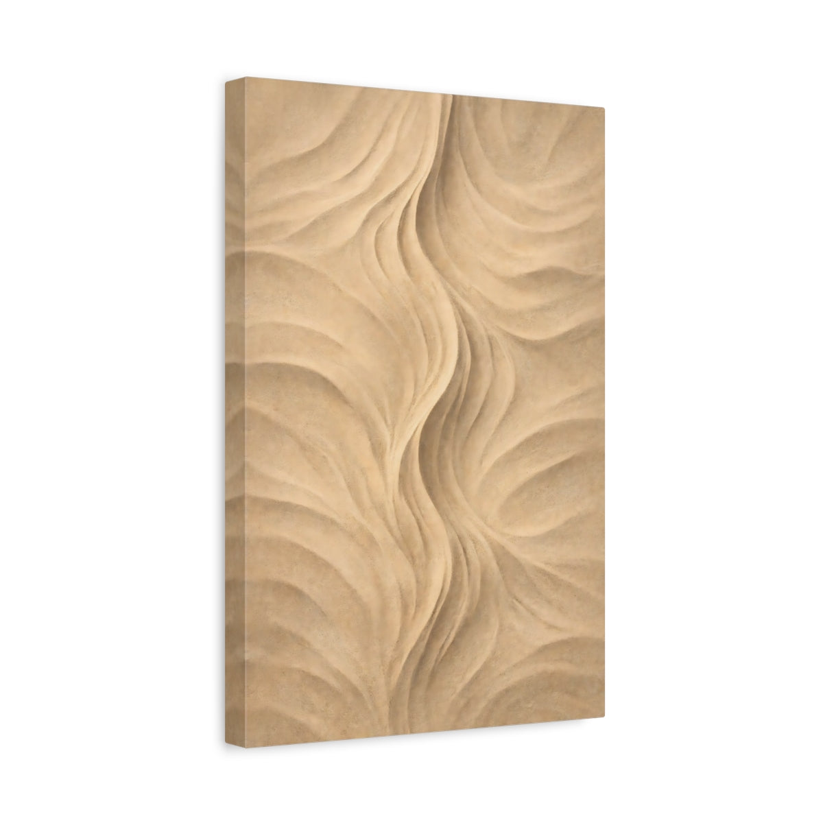Side Mockup 4. Nature Sand Waves Sand Dunes Beige shown as stretched canvas wall art