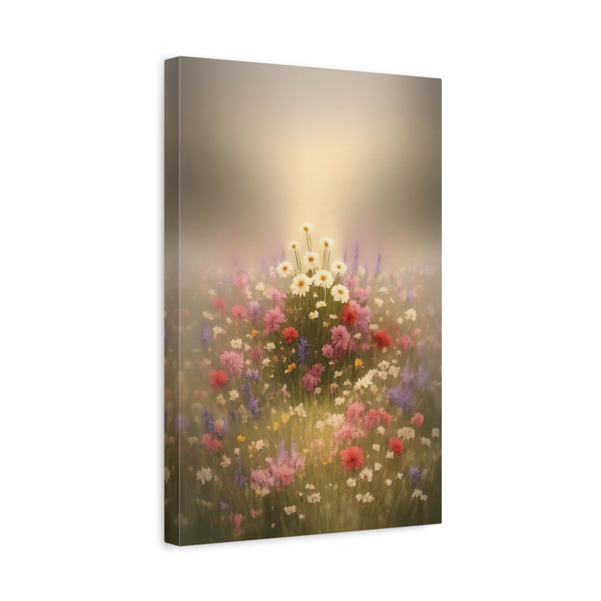 Floral Wildflowers Pastel - Canvas Wall Art Print