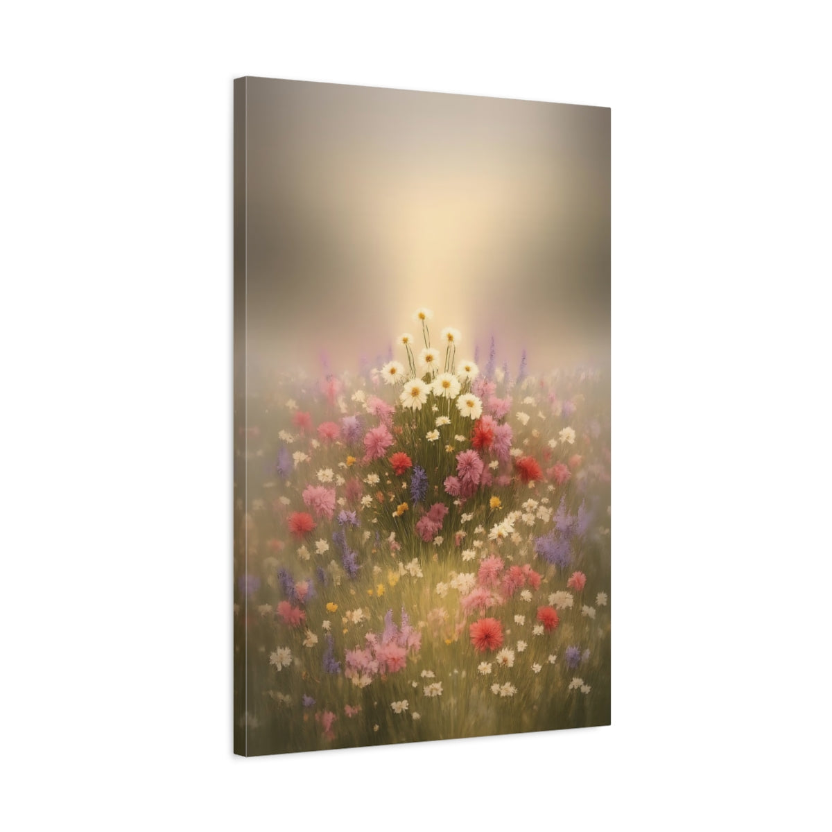 Floral Wildflowers Pastel - Canvas Wall Art Print