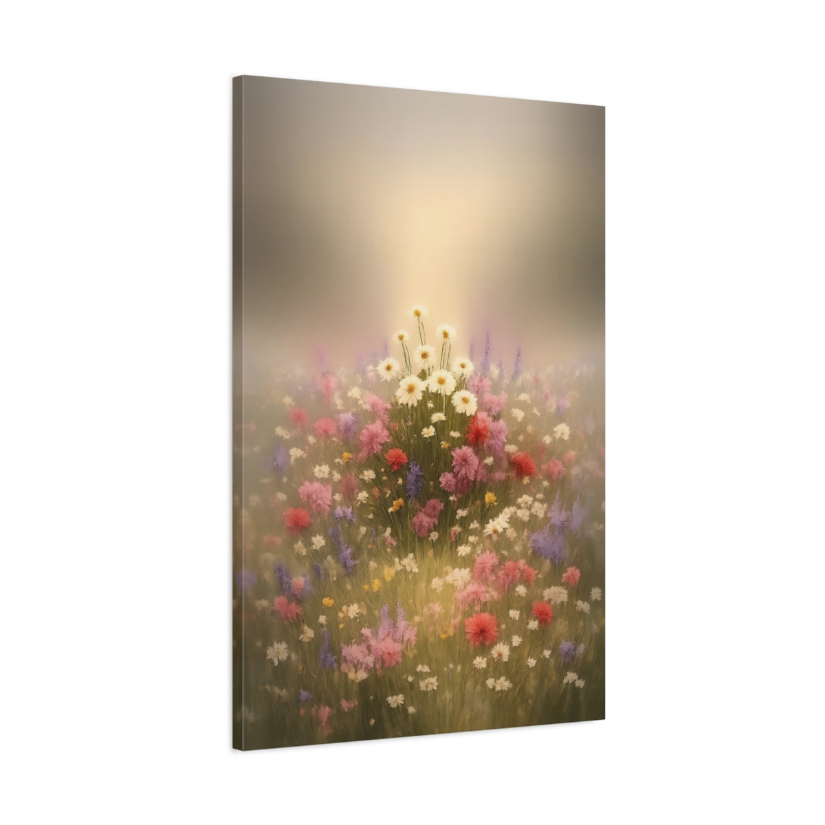 Floral Wildflowers Pastel - Canvas Wall Art Print