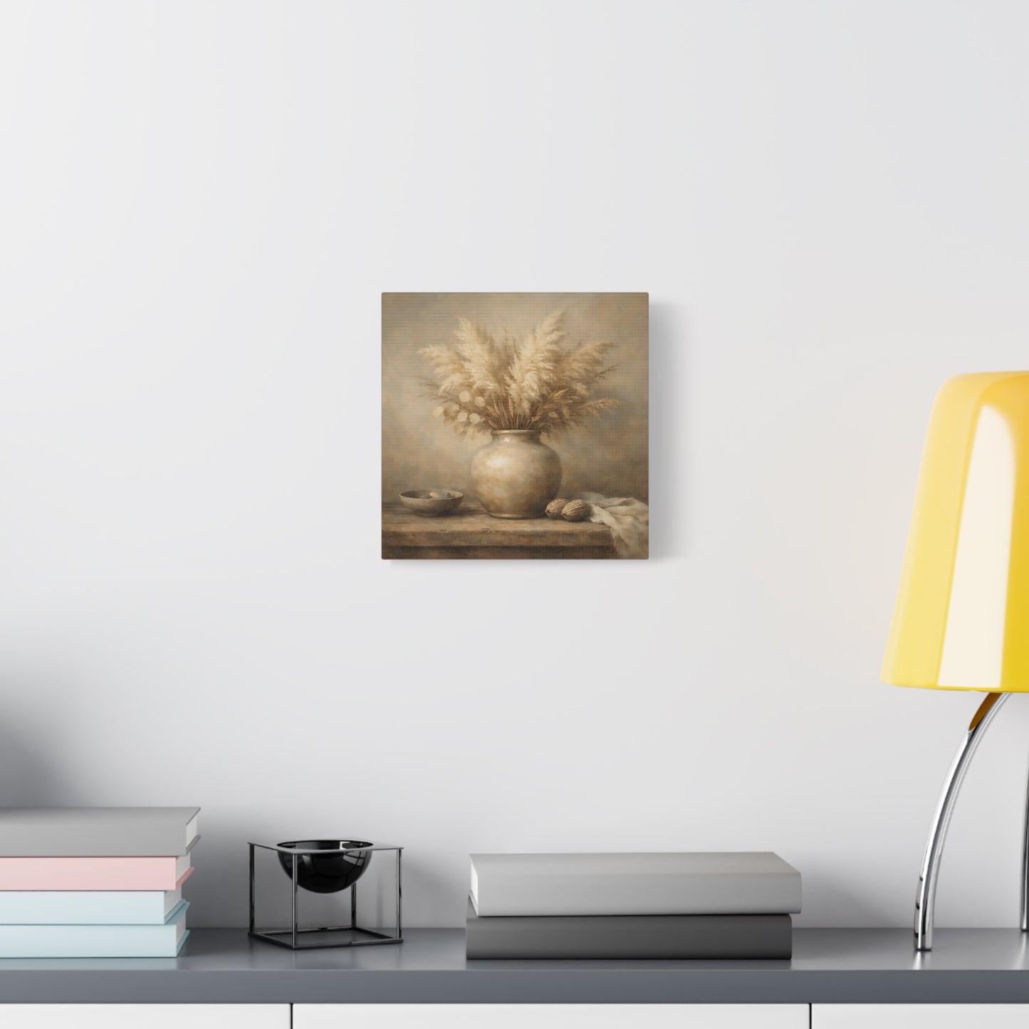 Nature Pampas Grass Brown And Beige - Canvas Wall Art Print