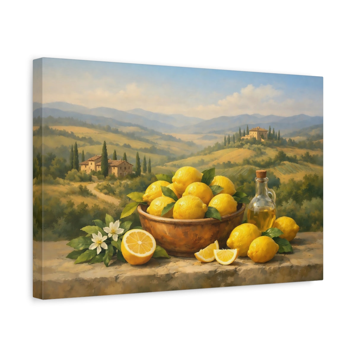 Landscape Tuscan Lemons Nature - Canvas Wall Art Print