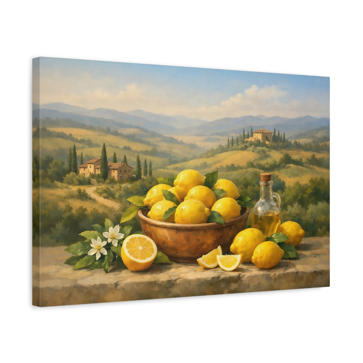 Landscape Tuscan Lemons Nature - Canvas Wall Art Print