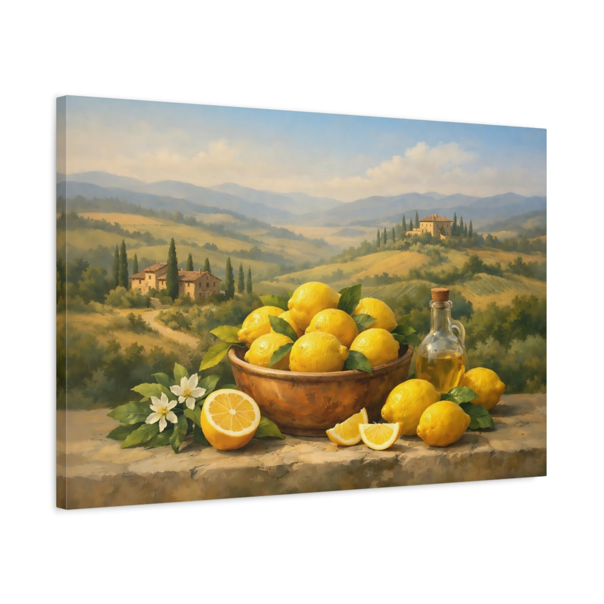 Landscape Tuscan Lemons Nature - Canvas Wall Art Print