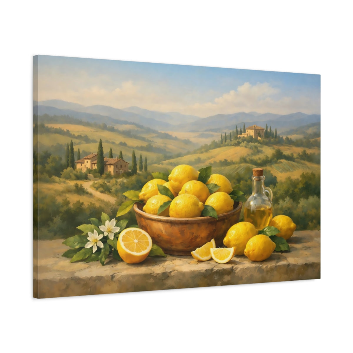 Landscape Tuscan Lemons Nature - Canvas Wall Art Print