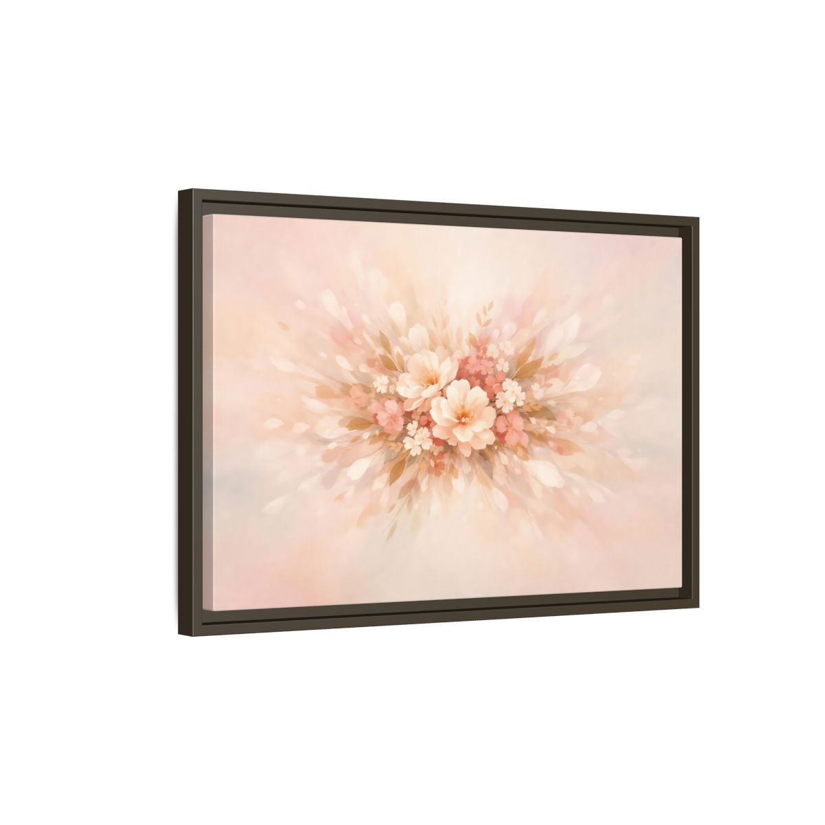 Side Mockup 7. Floral Harmony Abstract shown as stretched canvas wall art