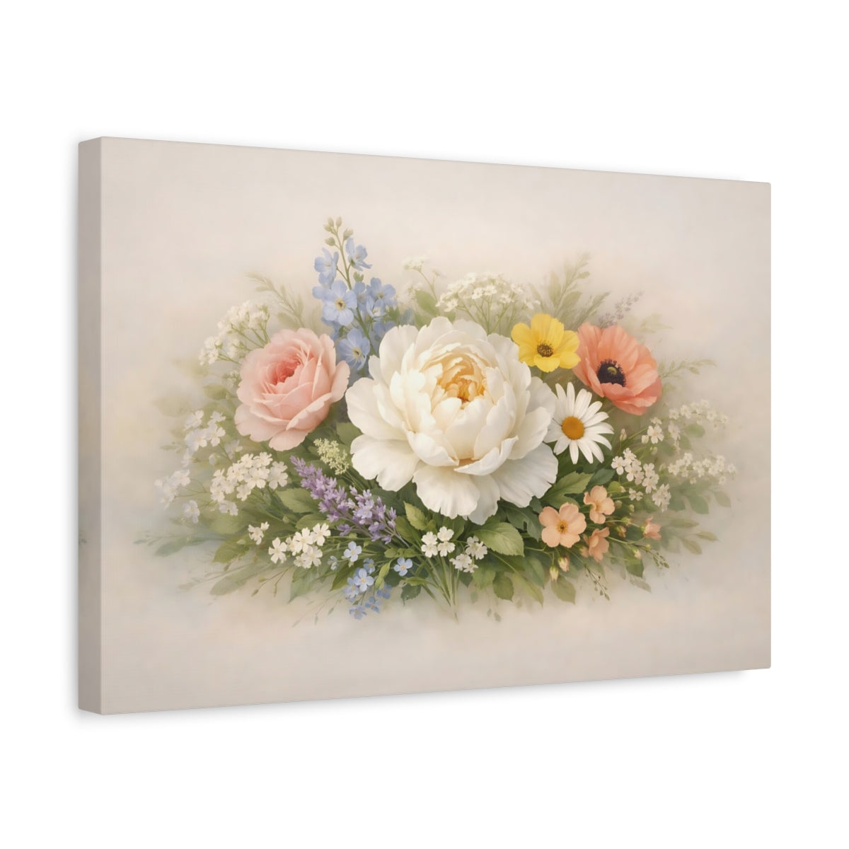 Bouquet Floral de Fleurs Botaniques - Impression sur Toile