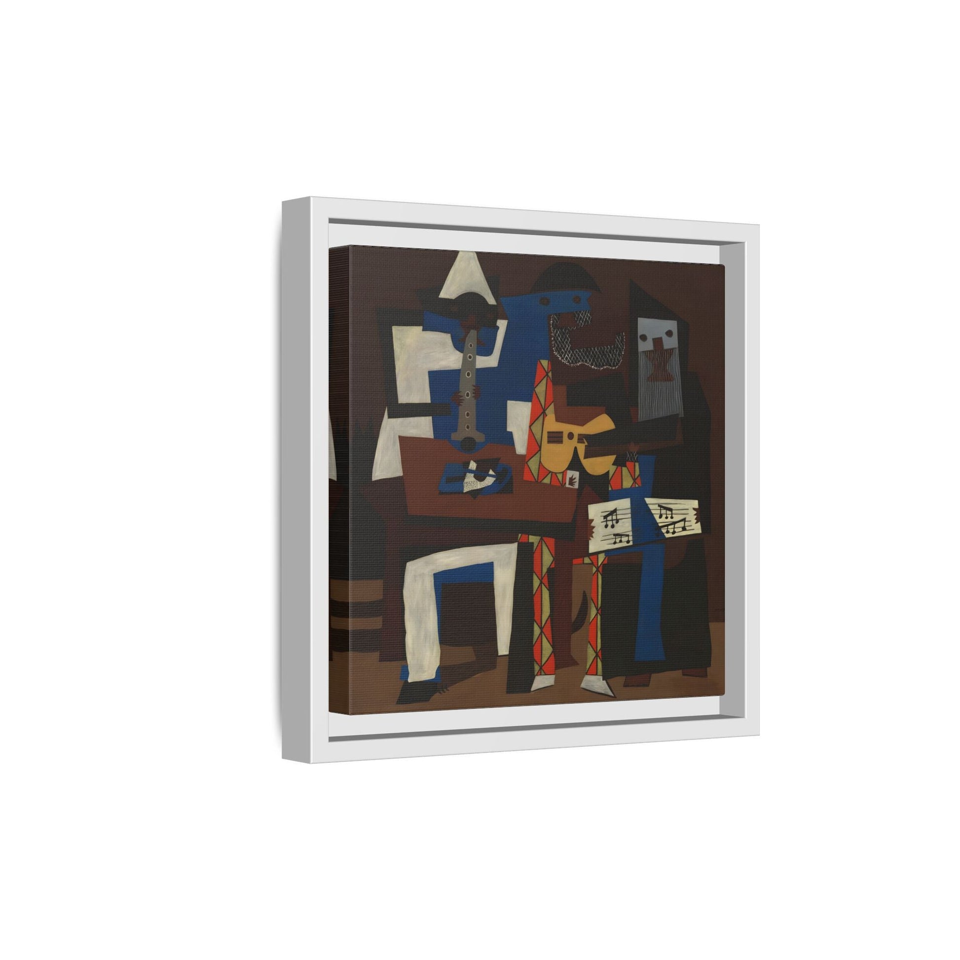 Abstract Cubist Picasso Three Musicians - Canvas Wall Art Print