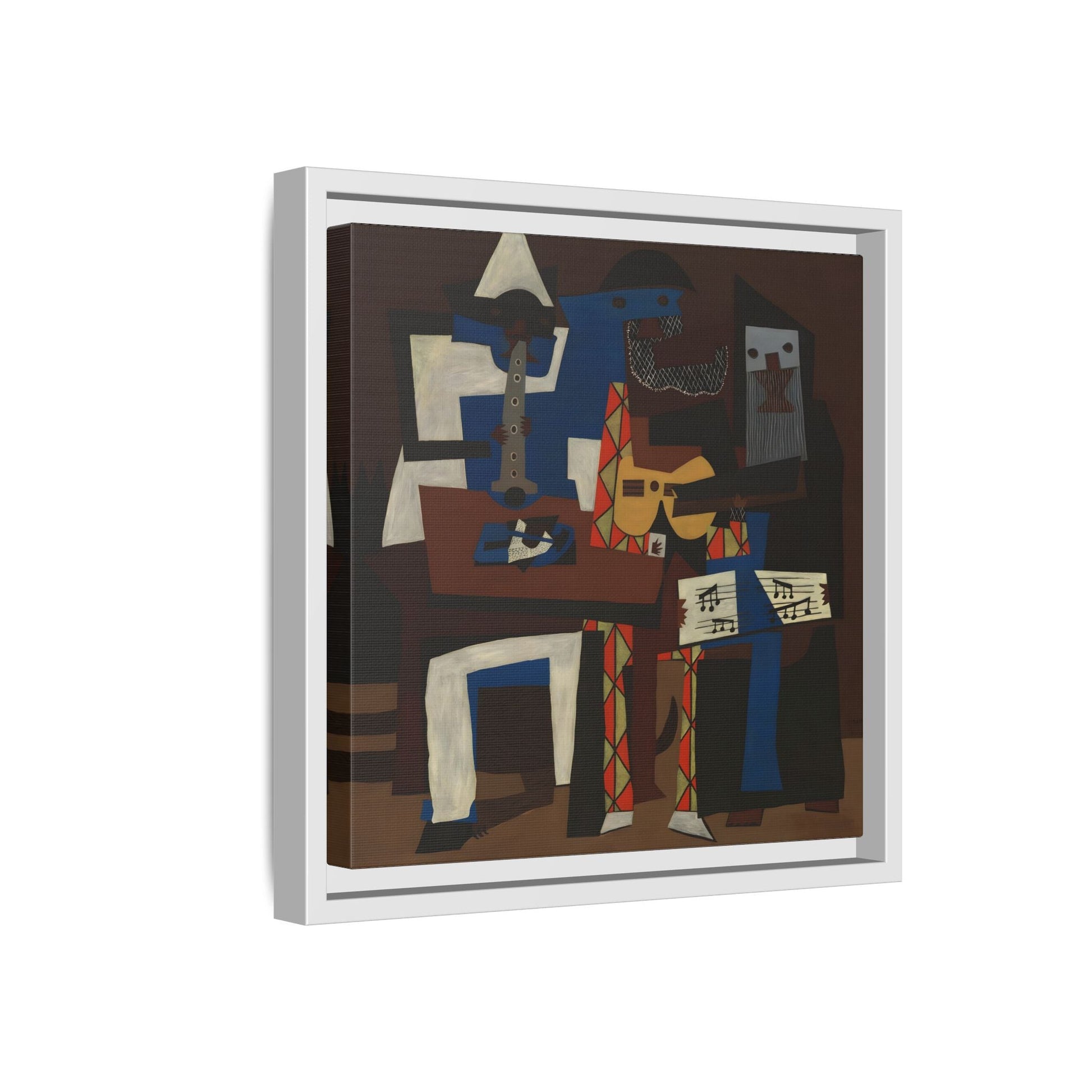Abstract Cubist Picasso Three Musicians - Canvas Wall Art Print