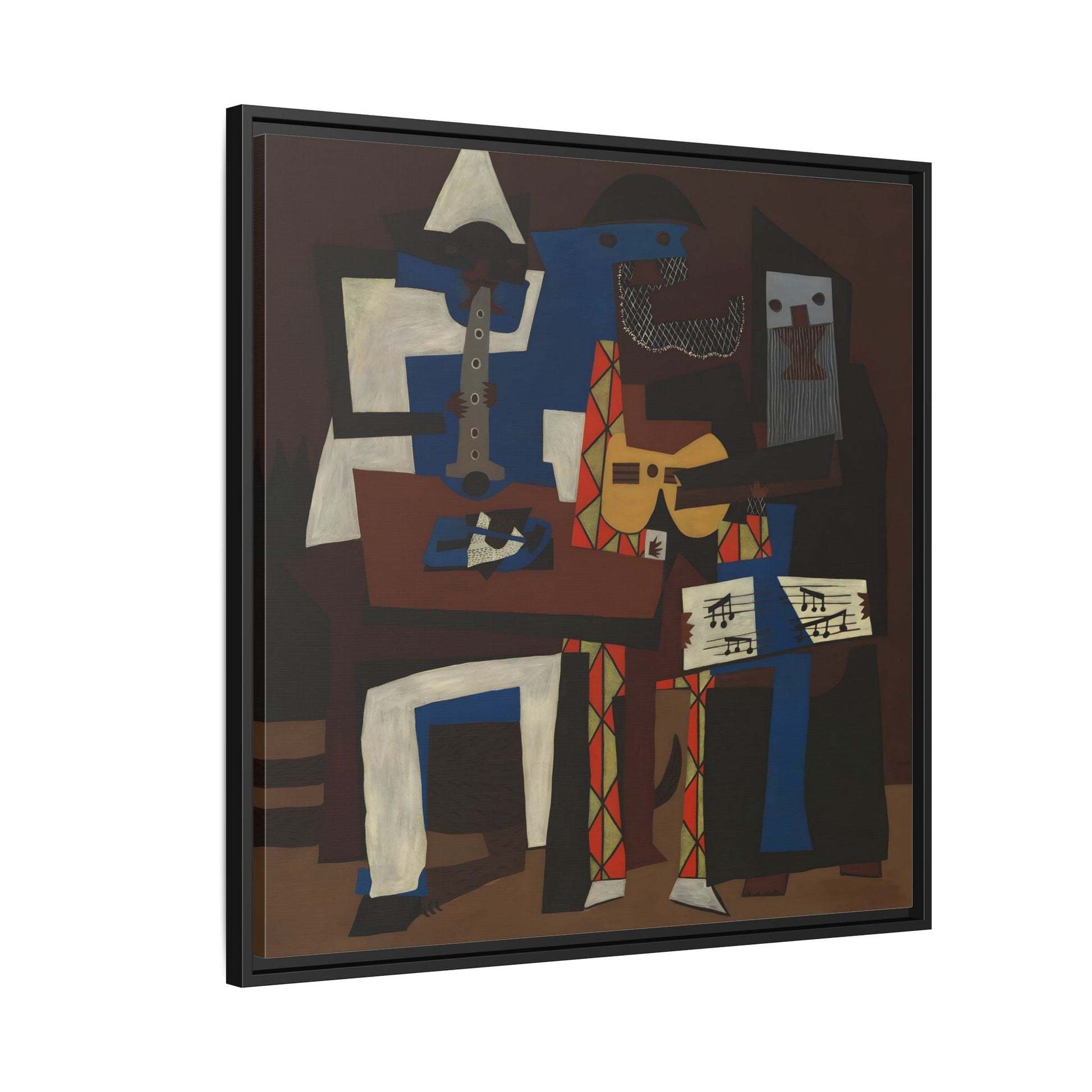 Abstract Cubist Picasso Three Musicians - Canvas Wall Art Print