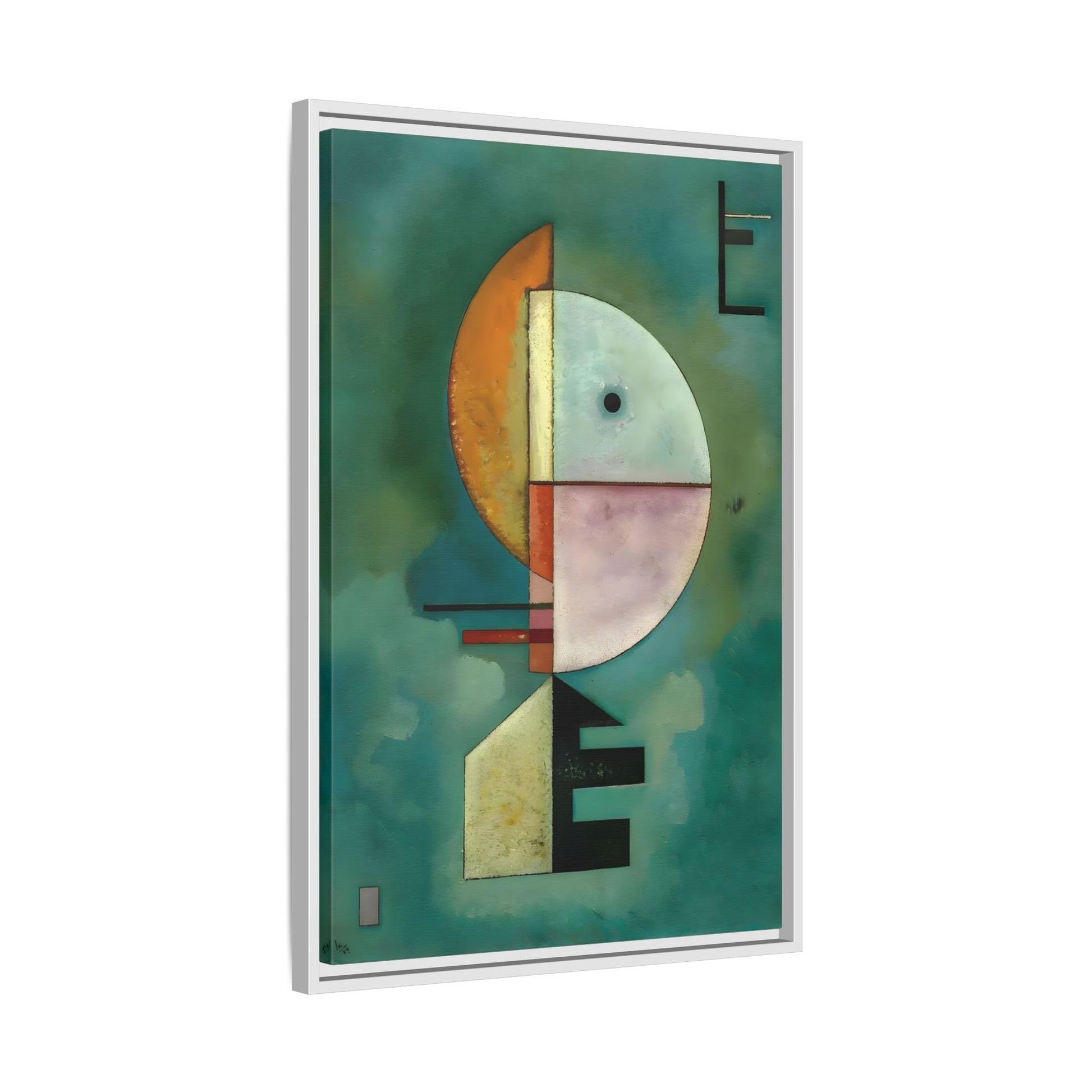 Abstract Geometry Upward Framed Kandinsky Canvas Print