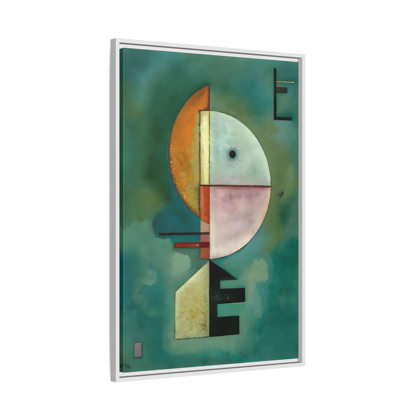 Abstract Geometry Upward Framed Kandinsky Canvas Print