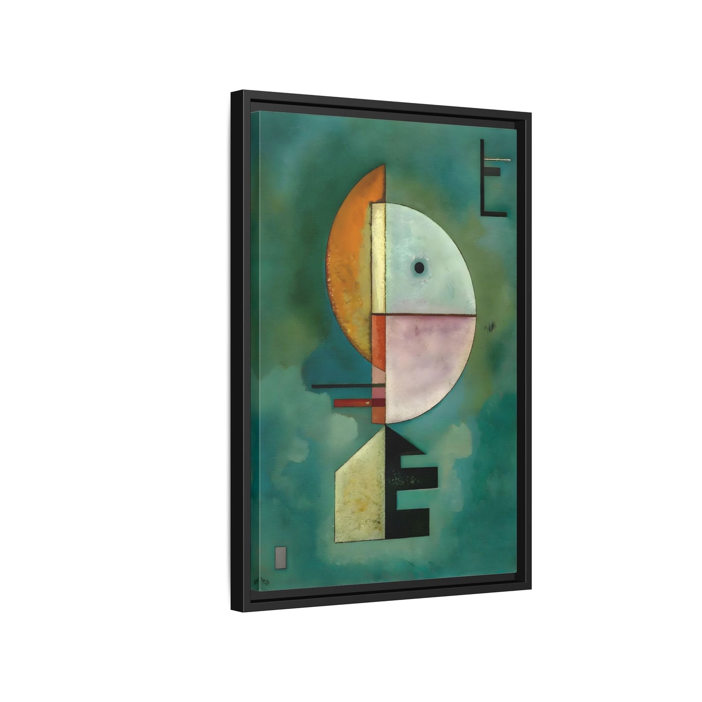 Abstract Geometry Upward Framed Kandinsky Canvas Print