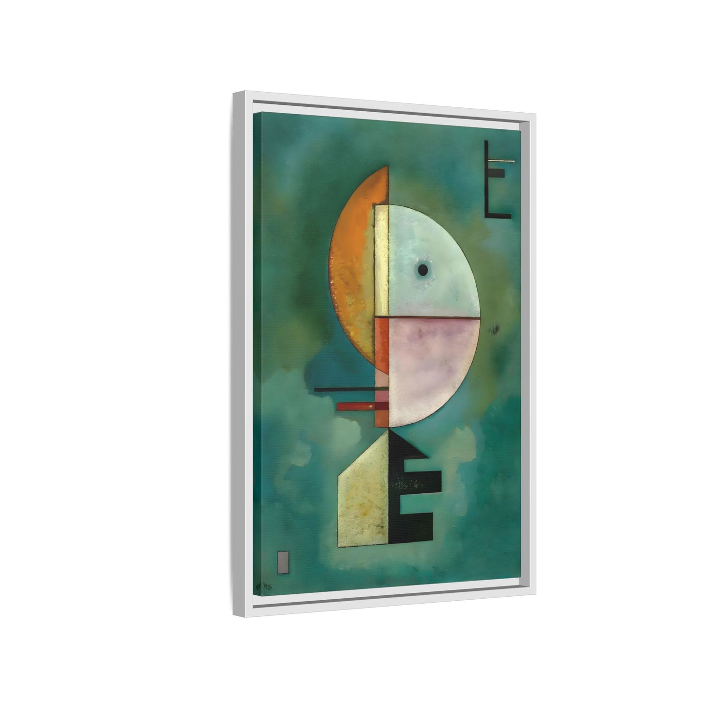 Abstract Geometry Upward Framed Kandinsky Canvas Print
