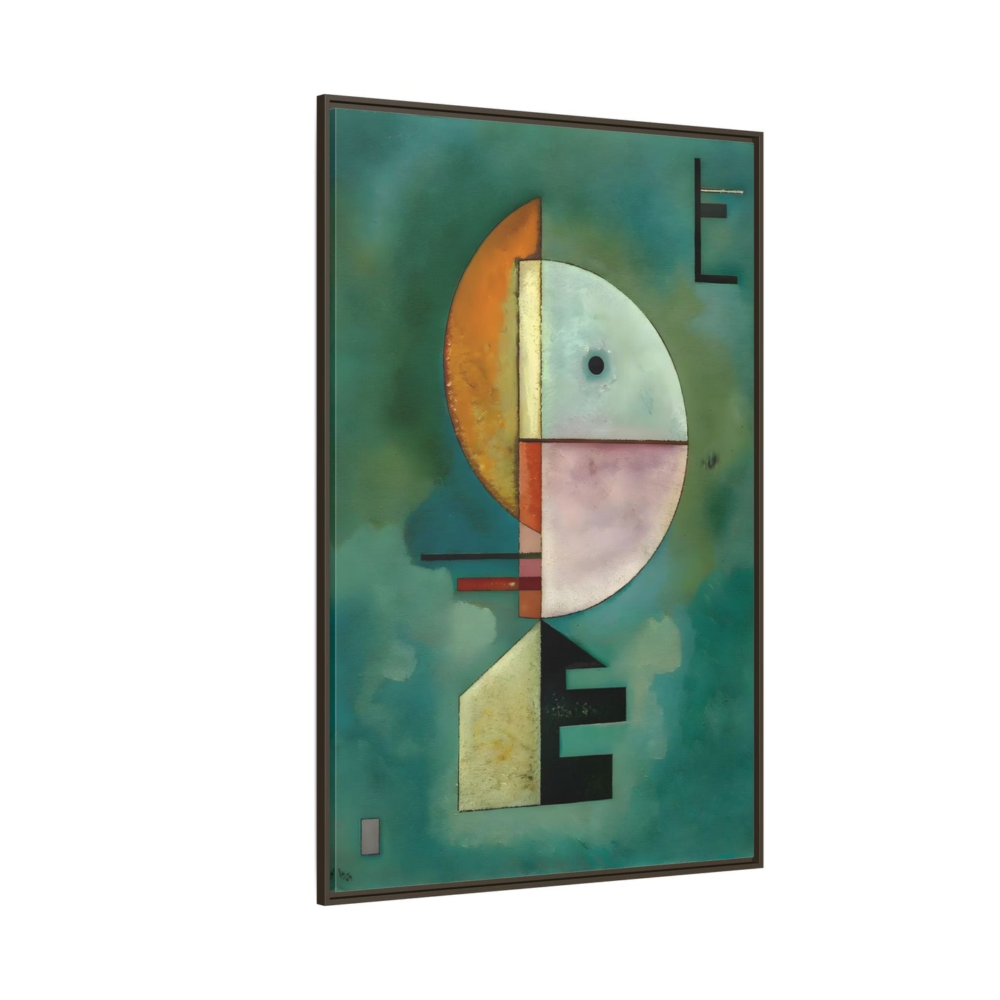 Abstract Geometry Upward Framed Kandinsky Canvas Print