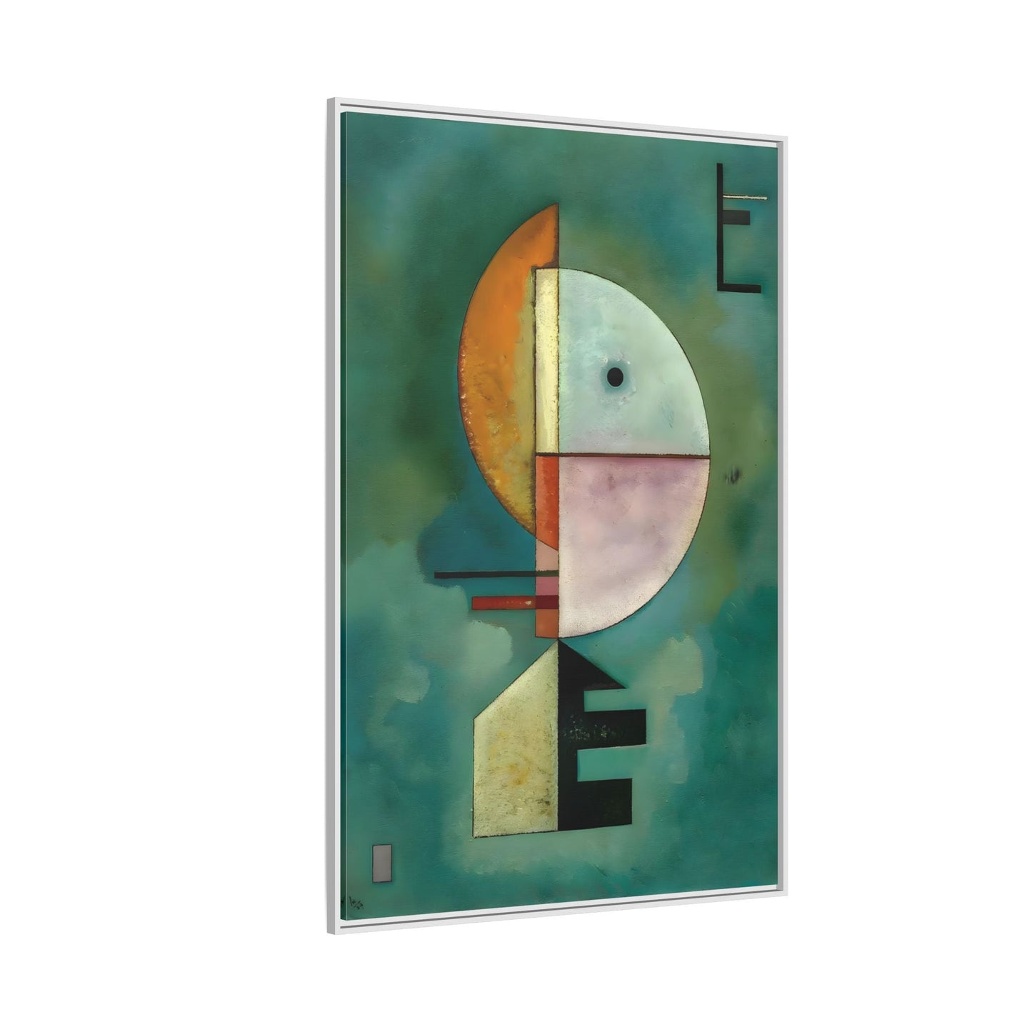 Abstract Geometry Upward Framed Kandinsky Canvas Print
