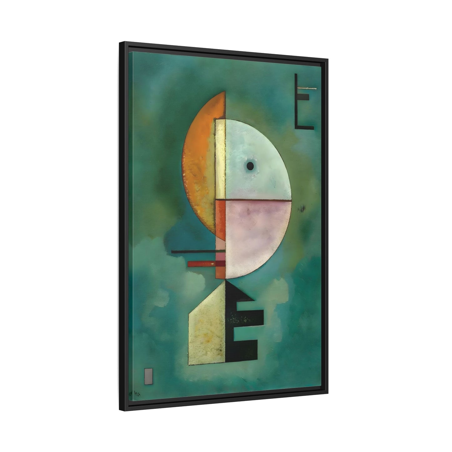 Abstract Geometry Upward Framed Kandinsky Canvas Print