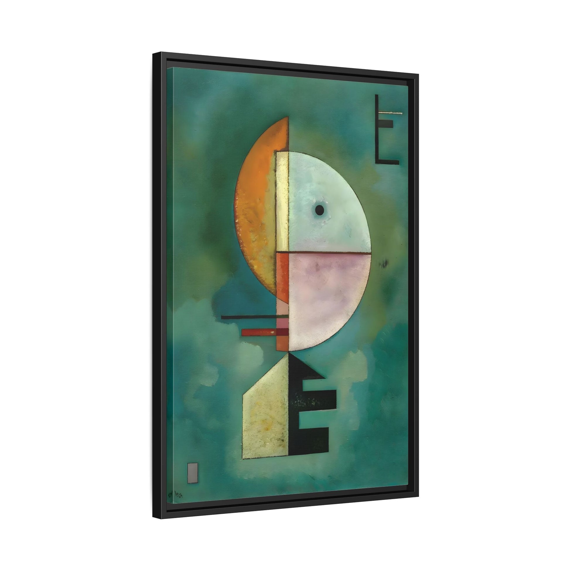 Abstract Geometry Upward Framed Kandinsky Canvas Print