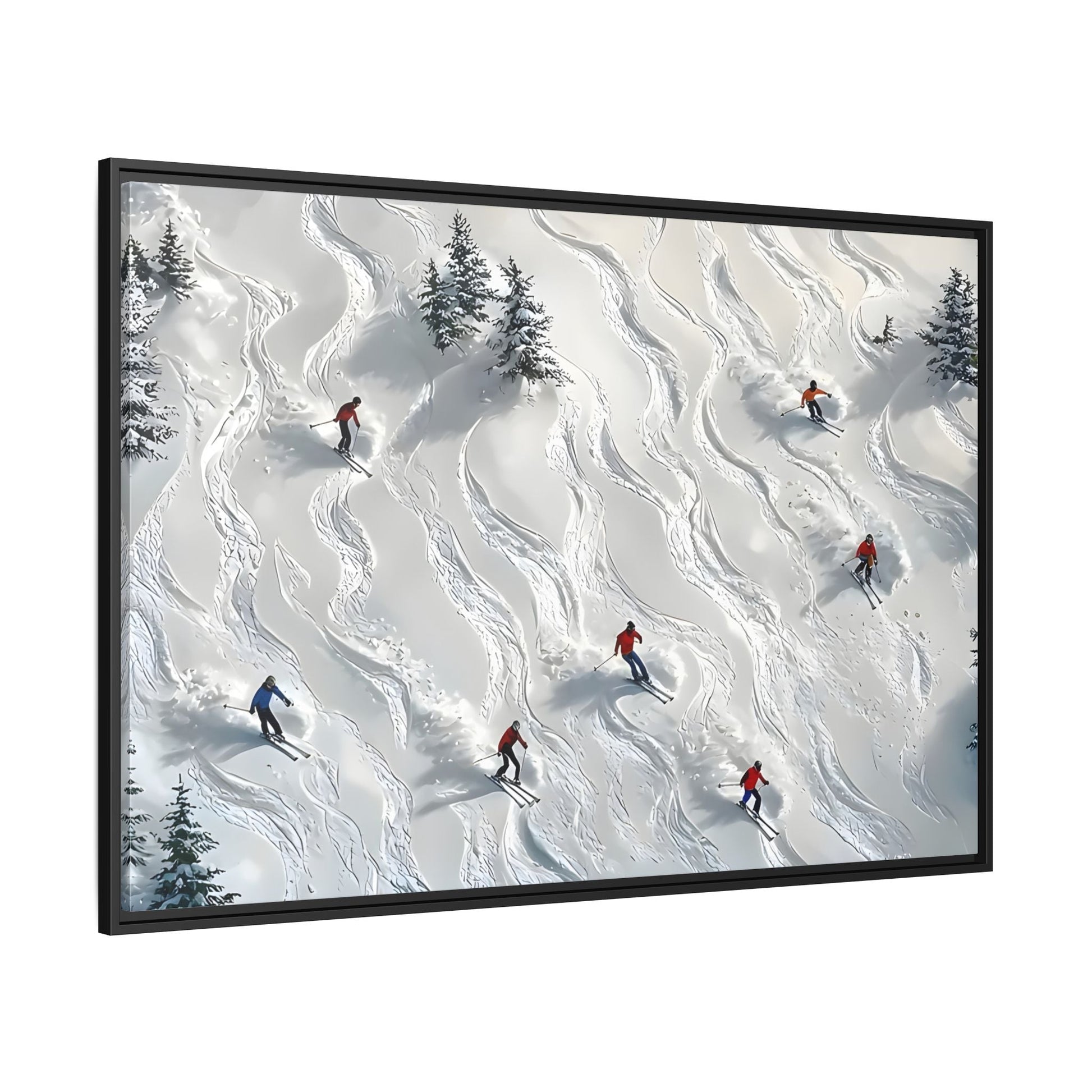 Abstract Large Skiing Sport Canvas Winter Skiers Wall Art Prints