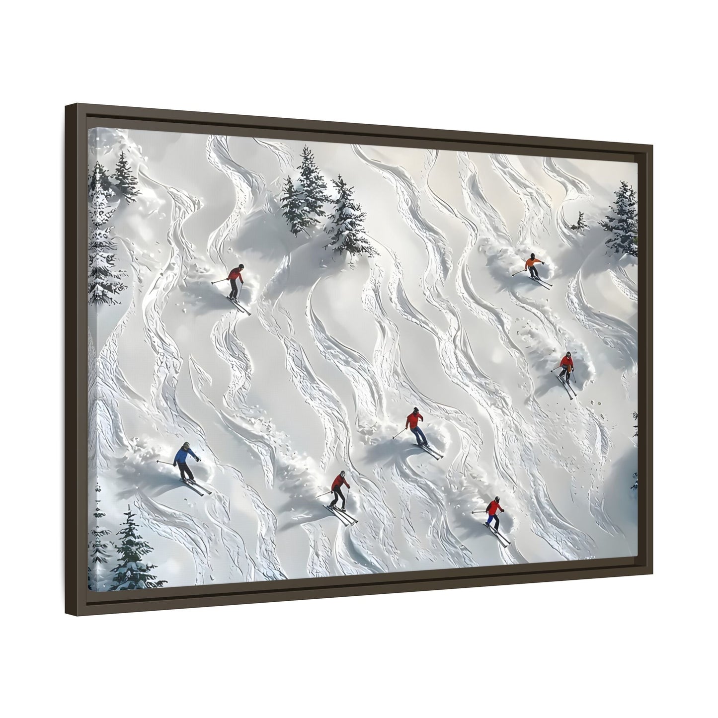 Abstract Large Skiing Sport Canvas Winter Skiers Wall Art Prints
