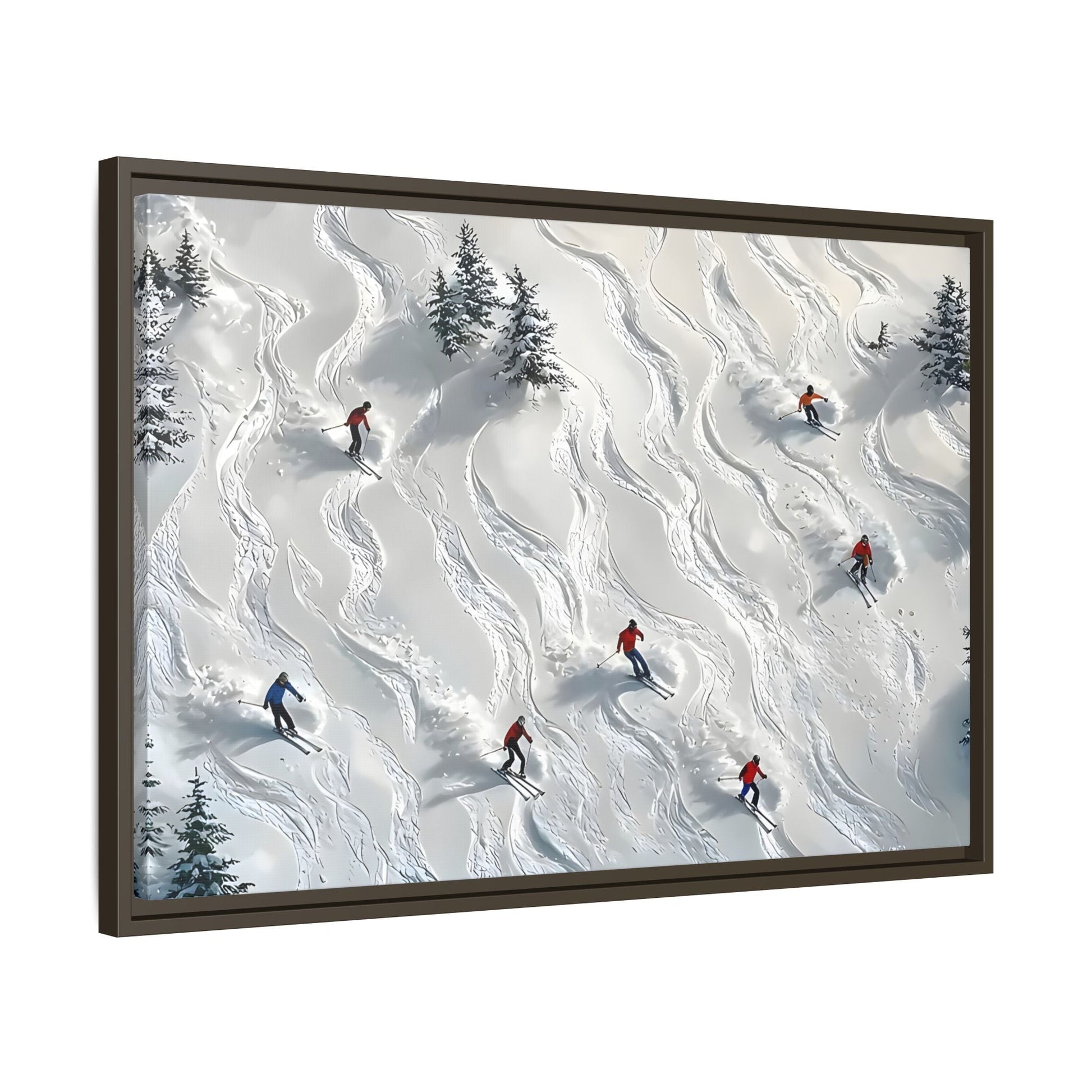 Abstract Large Skiing Sport Canvas Winter Skiers Wall Art Prints