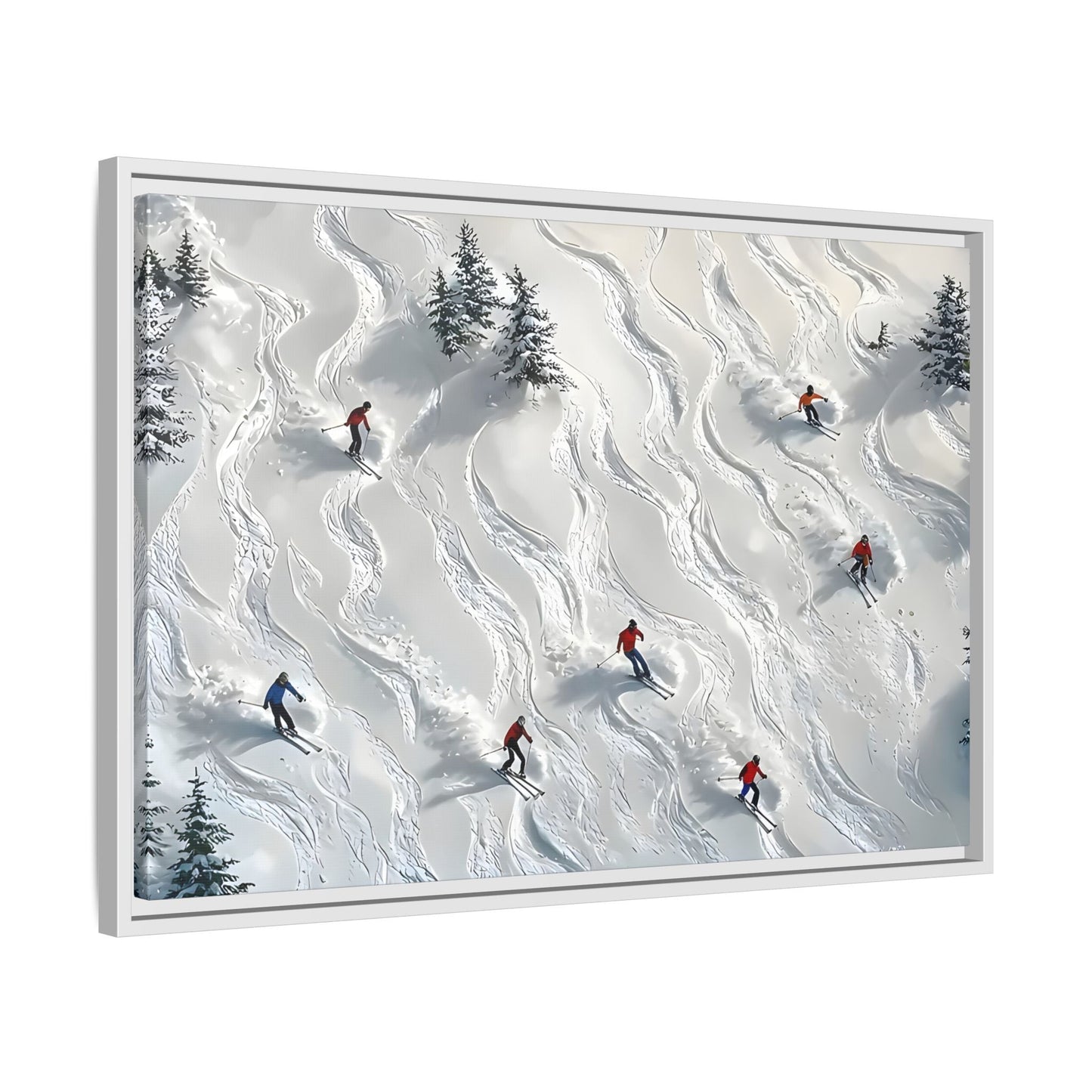 Abstract Large Skiing Sport Canvas Winter Skiers Wall Art Prints