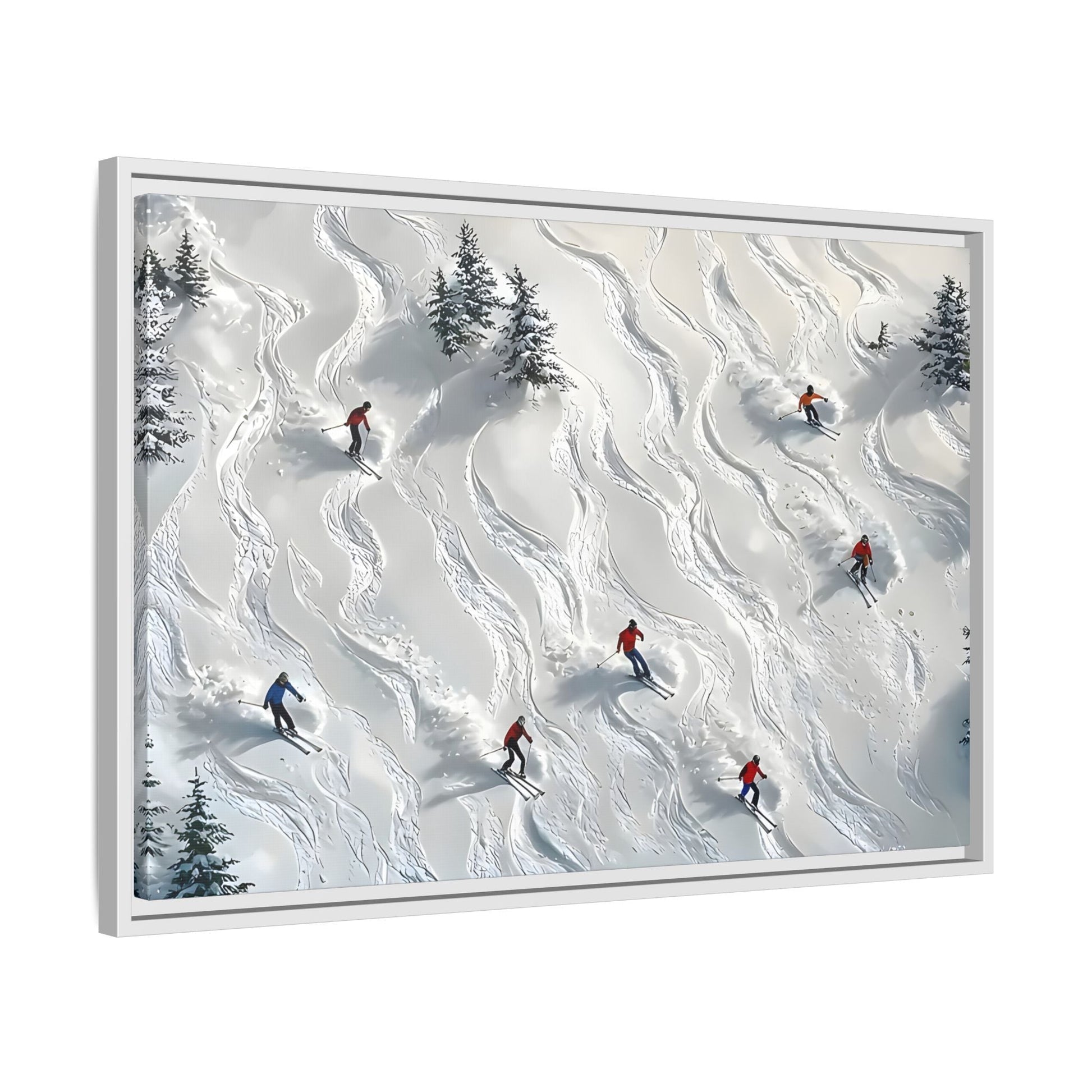 Abstract Large Skiing Sport Canvas Winter Skiers Wall Art Prints